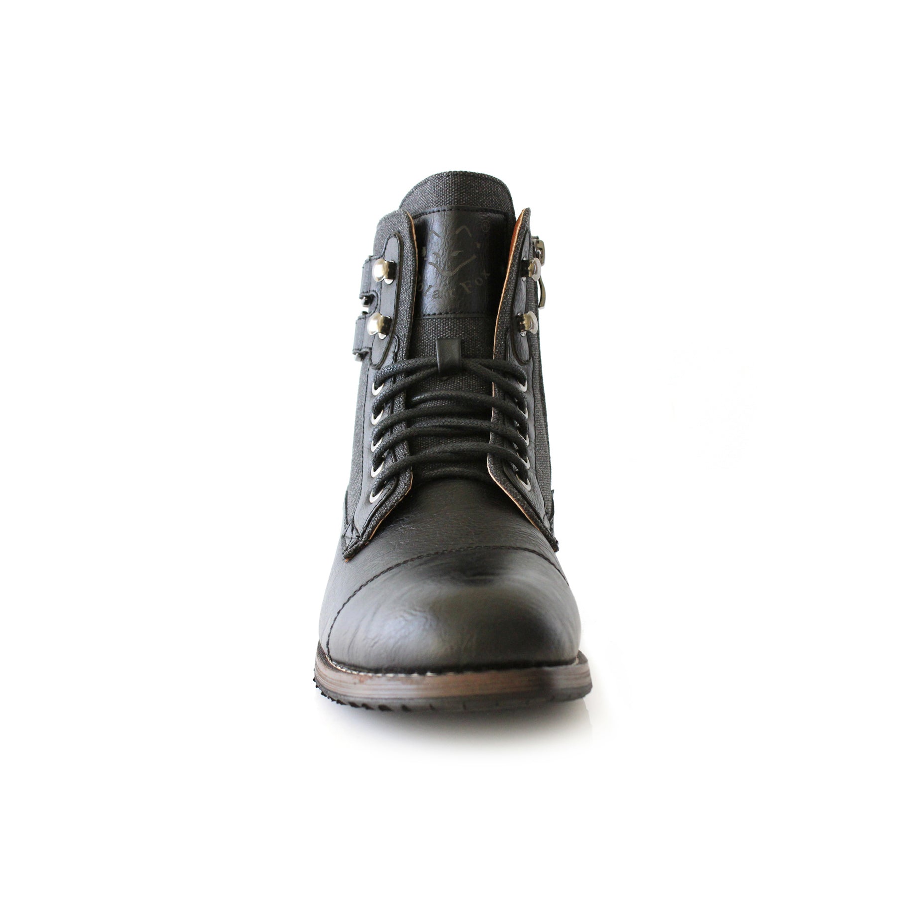 Duo-Textured Combat Boots | Mitch by Polar Fox | Conal Footwear | Front Angle View