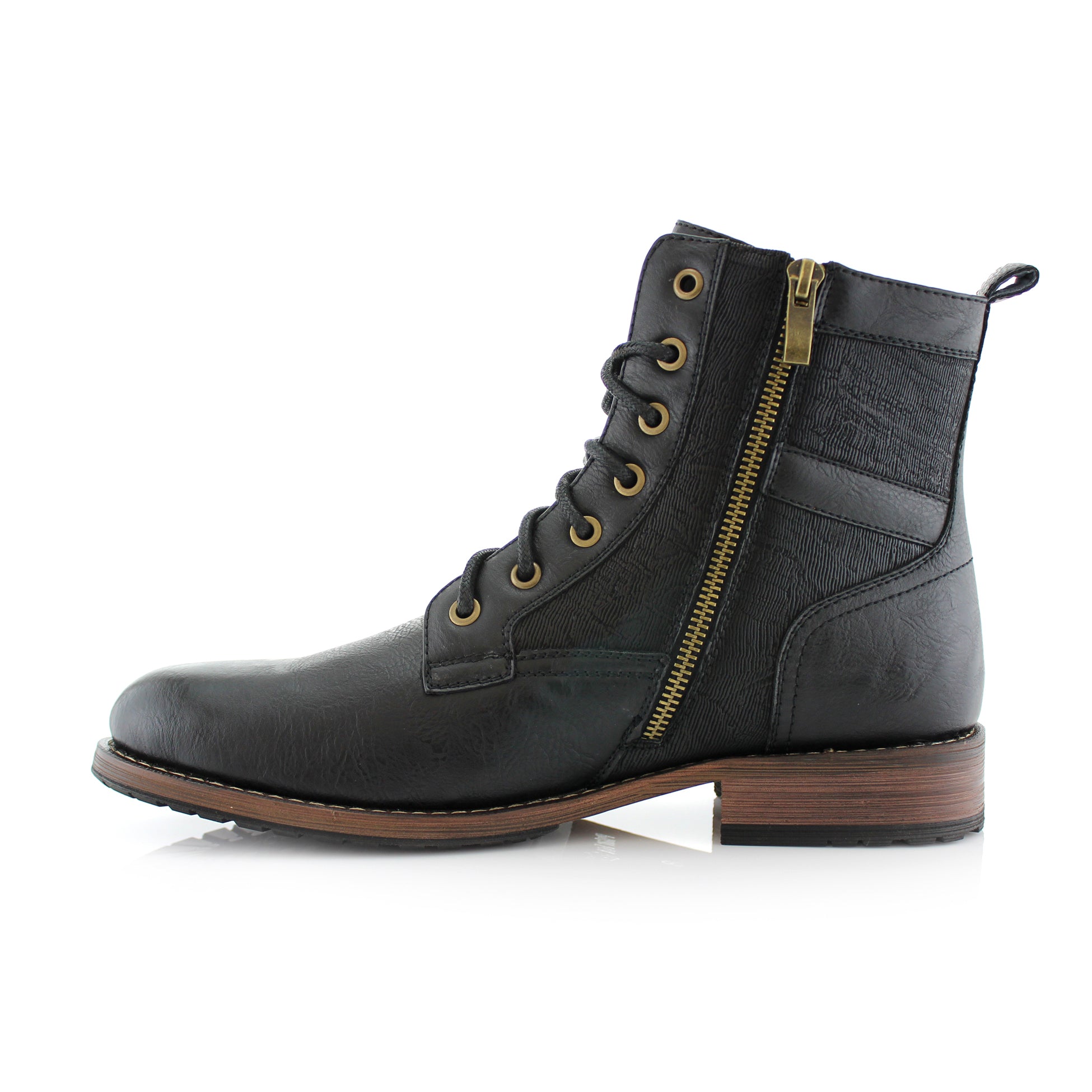 Embossed High-Top Boots | Roy by Polar Fox | Conal Footwear | Inner Side Angle View