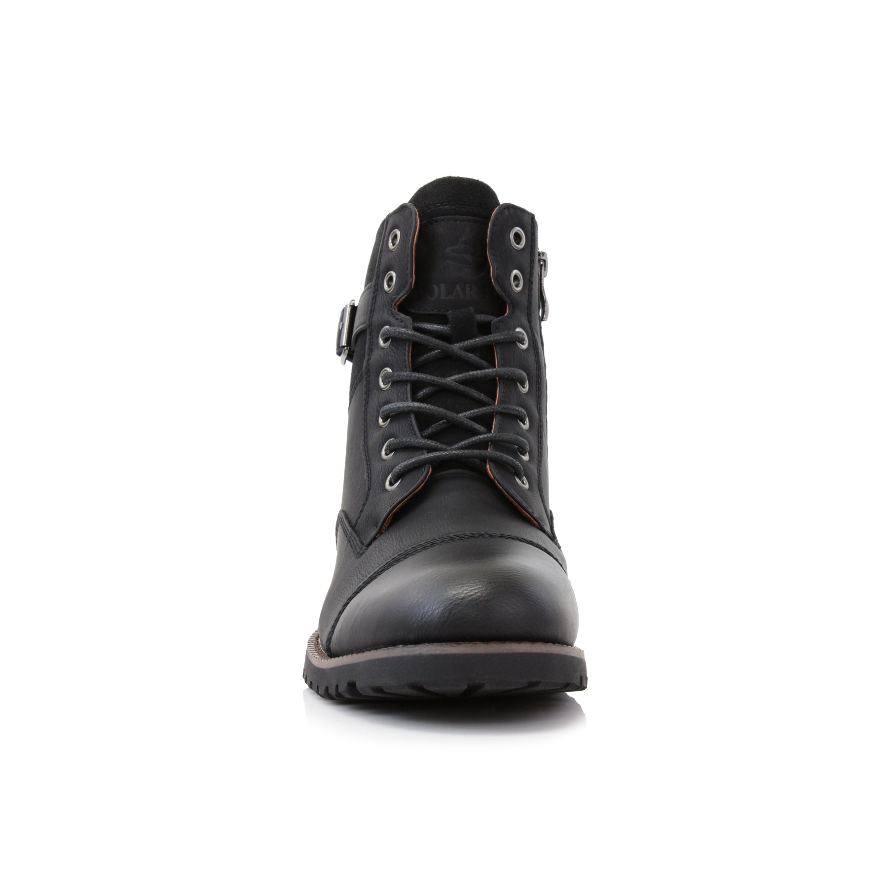 Duo-Textured Combat Boots | Patrick by Polar Fox | Conal Footwear | Front Angle View