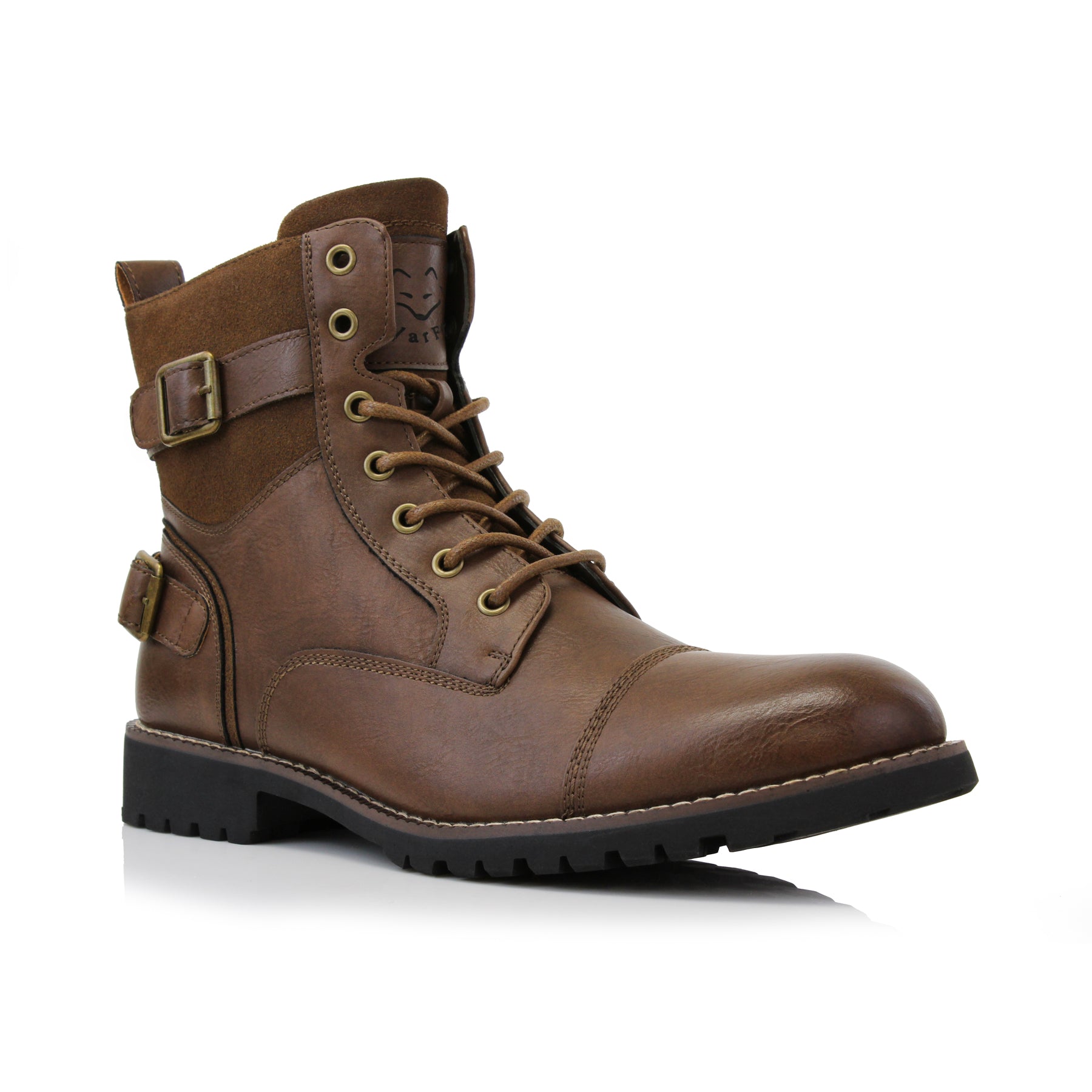 Duo-Textured Combat Boots | Patrick by Polar Fox | Conal Footwear | Main Angle View