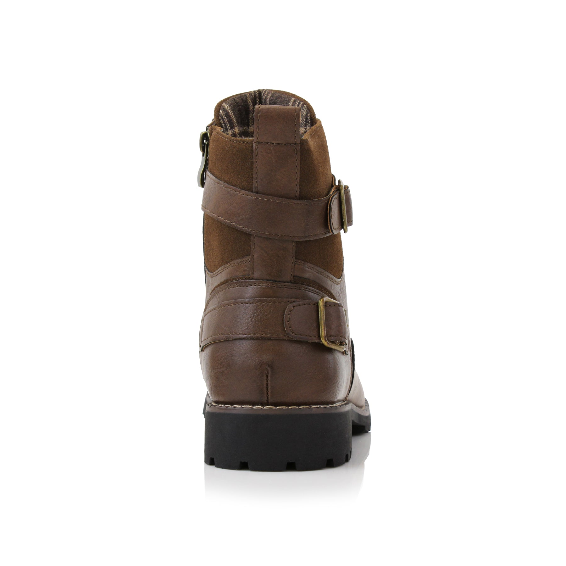 Duo-Textured Combat Boots | Patrick by Polar Fox | Conal Footwear | Back Angle View
