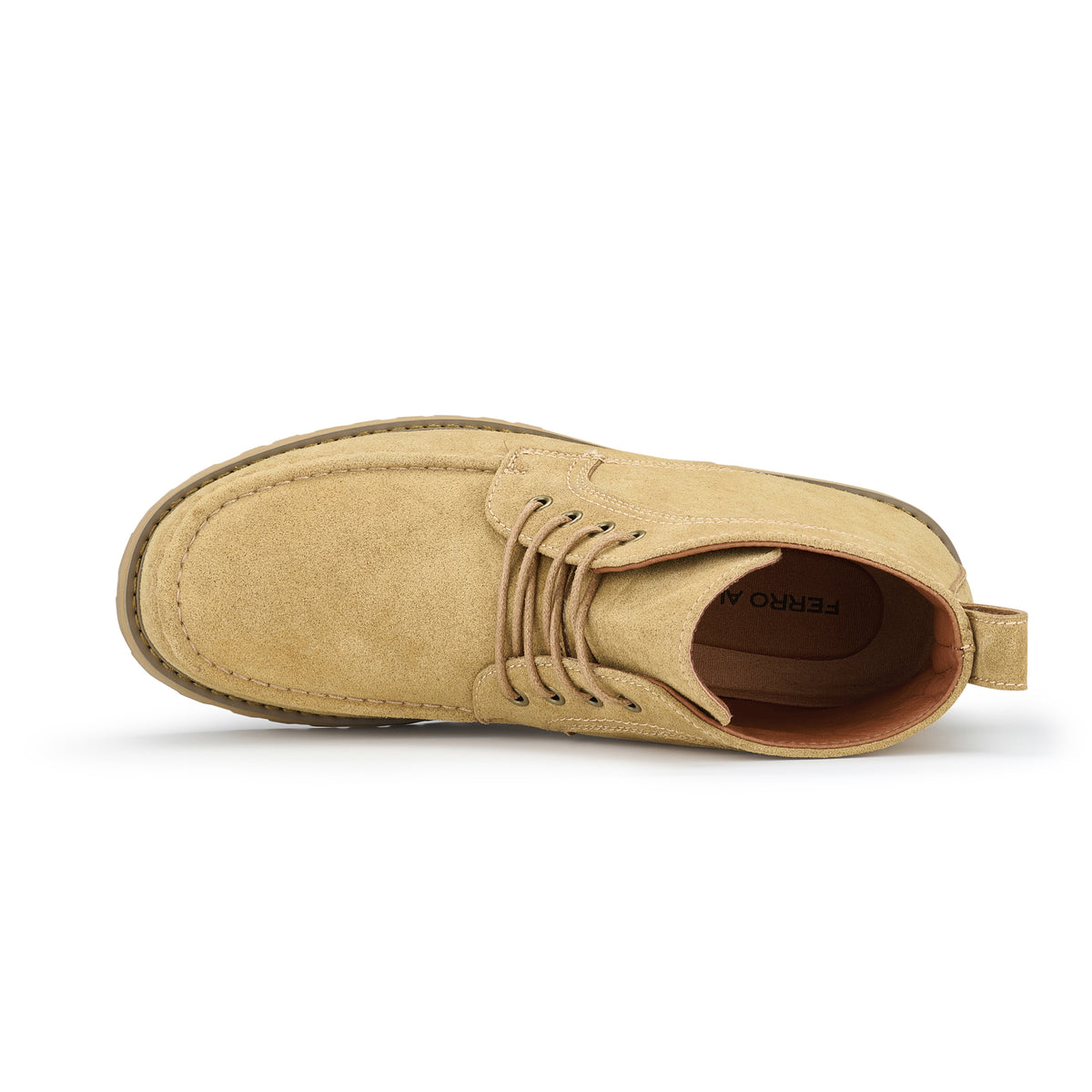 Men's Moc-Toe Derby Boots | Ranger by Ferro Aldo | Conal Footwear | Top-Down Angle View