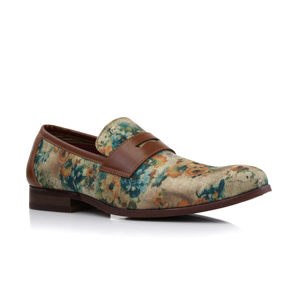 Magnannl Floral-Print Loafers Penton Floral Jacquard Loafers in Black | Dr. Martens main image 2