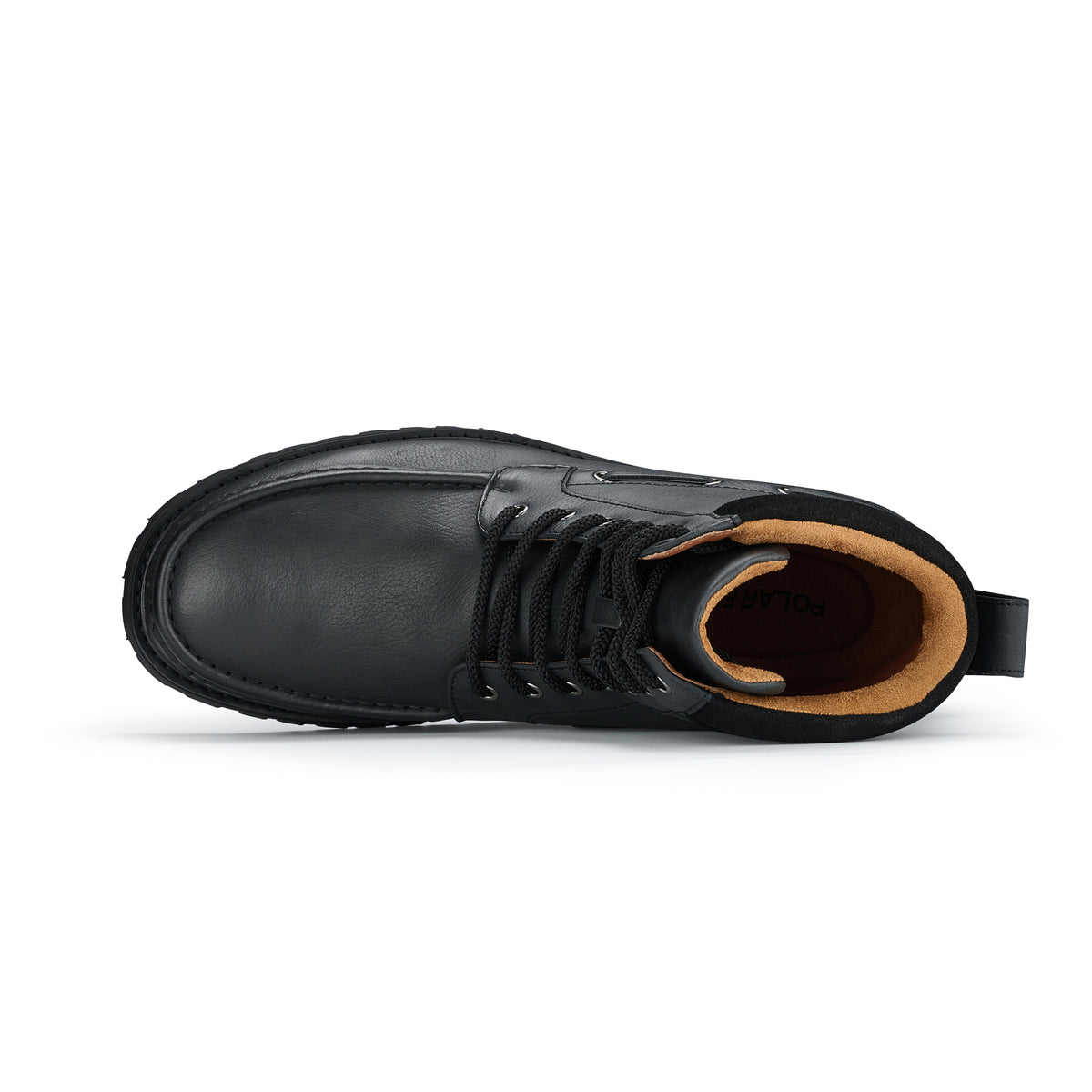 Men's Moc Toe Lace-Up Boots | Trek by Polar Fox | Conal Footwear | Top-Down Angle View