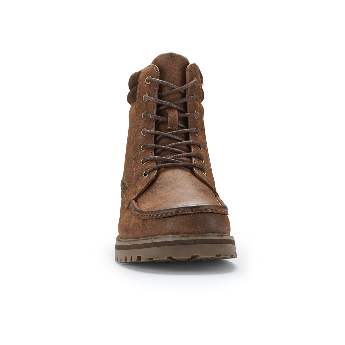 Men's Moc Toe Lace-Up Boots | Trek by Polar Fox | Conal Footwear | Front Angle View