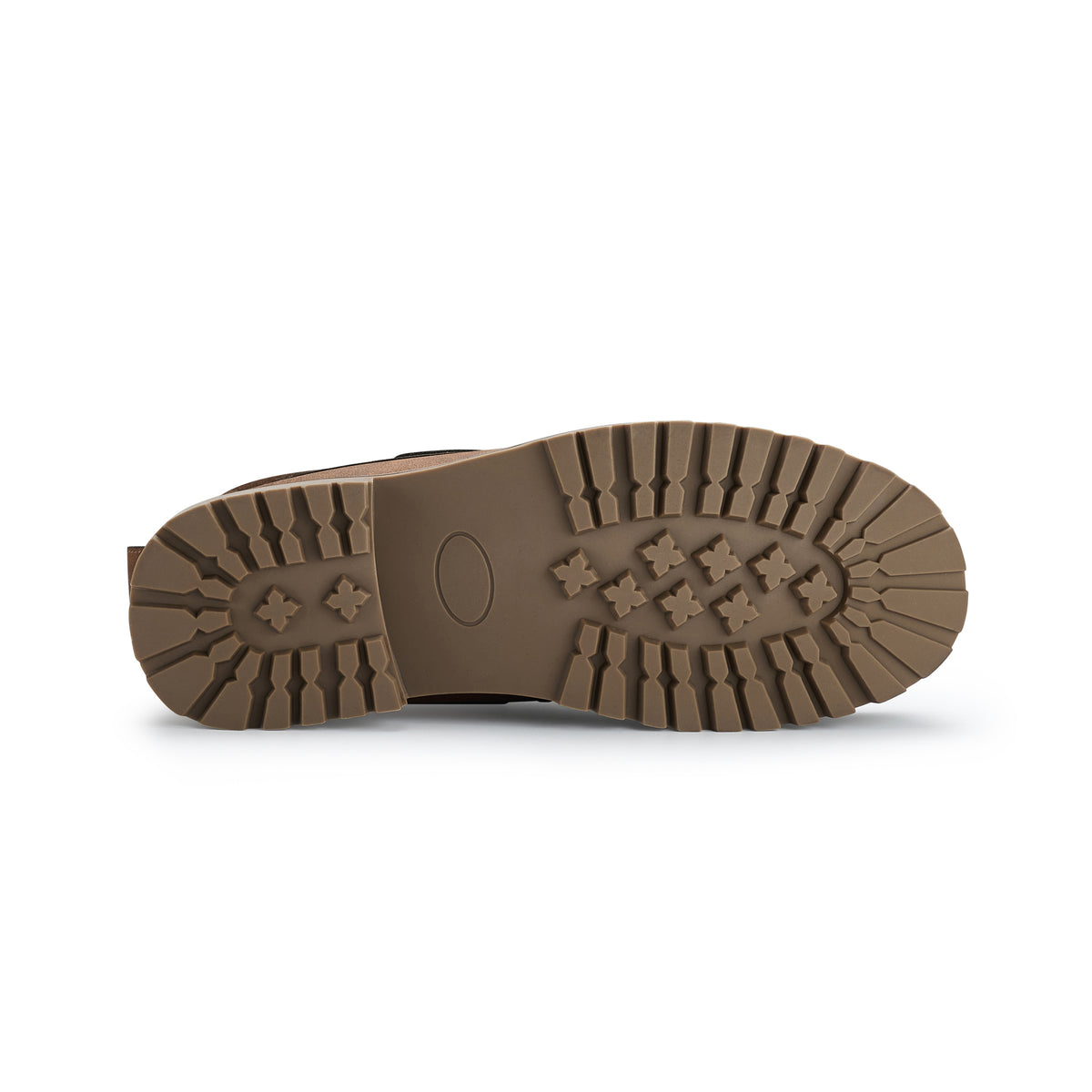 Men's Moc Toe Lace-Up Boots | Trek by Polar Fox | Conal Footwear | Bottom Sole Angle View