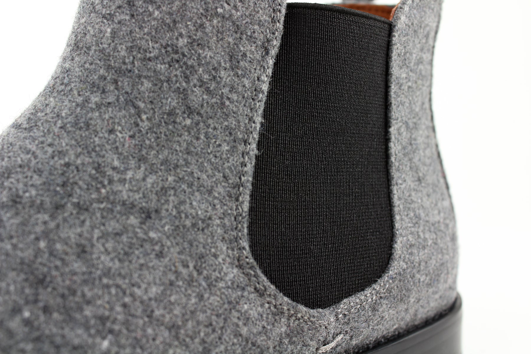 Woolen Chelsea Boots | Barrett by Polar Fox | Conal Footwear | Close Up Side Angle View