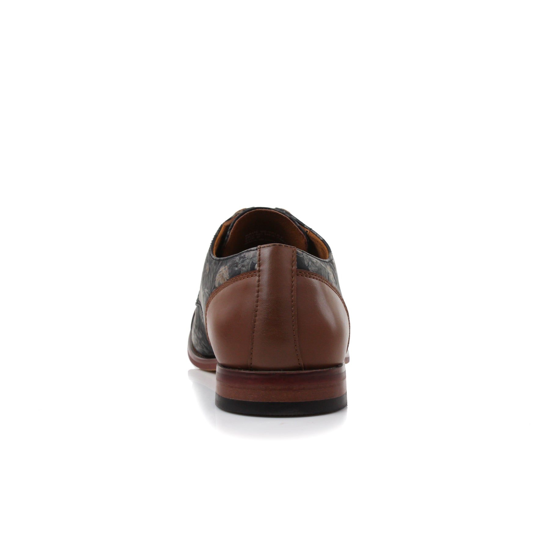 Floral Cap-Toe Derby Shoes | Berkley by Ferro Aldo | Conal Footwear | Back Angle View