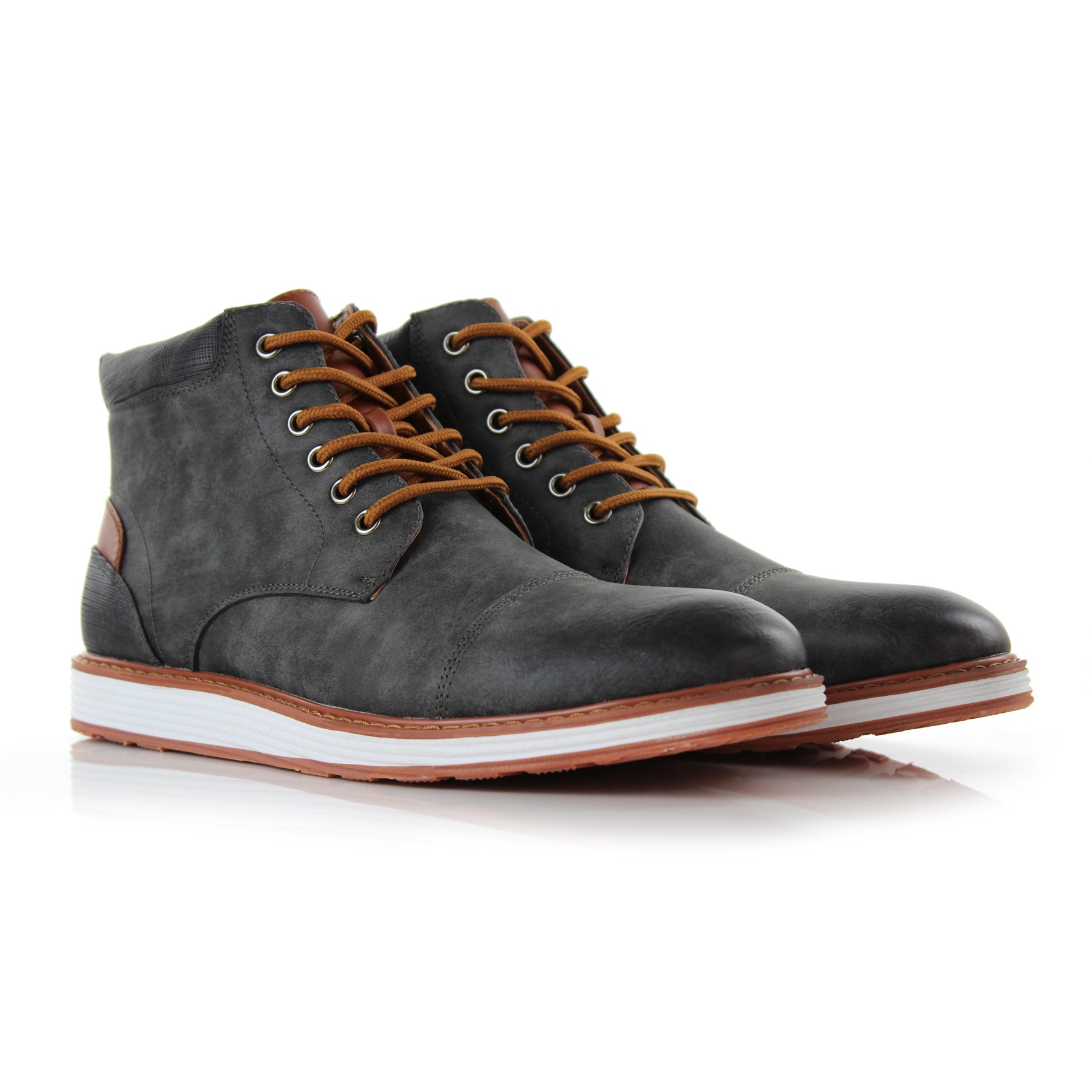 Cap-Toe Ankle Boot Sneakers | Birt by Ferro Aldo | Conal Footwear | Paired Angle View
