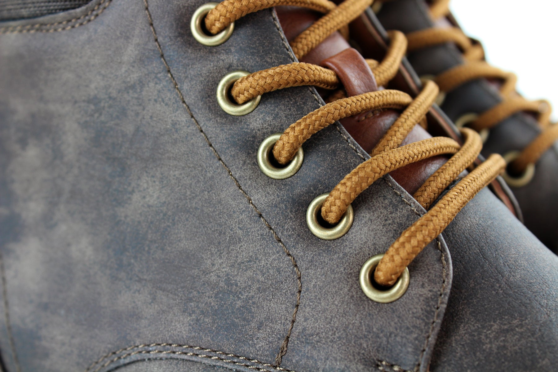 Cap-Toe Ankle Boot Sneakers | Birt by Ferro Aldo | Conal Footwear | Close Up Lace Angle View