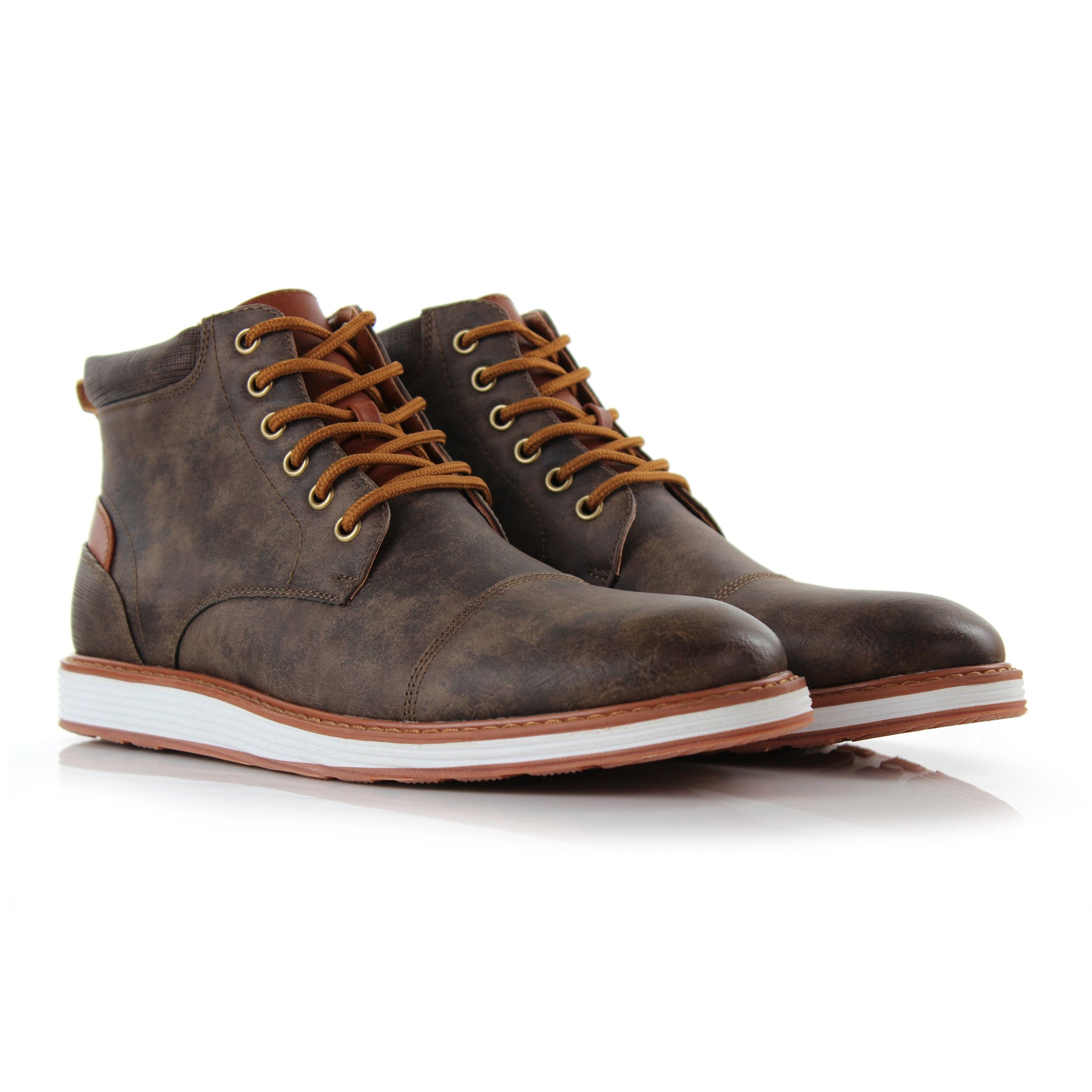 Cap-Toe Ankle Boot Sneakers | Birt by Ferro Aldo | Conal Footwear | Paired Angle View