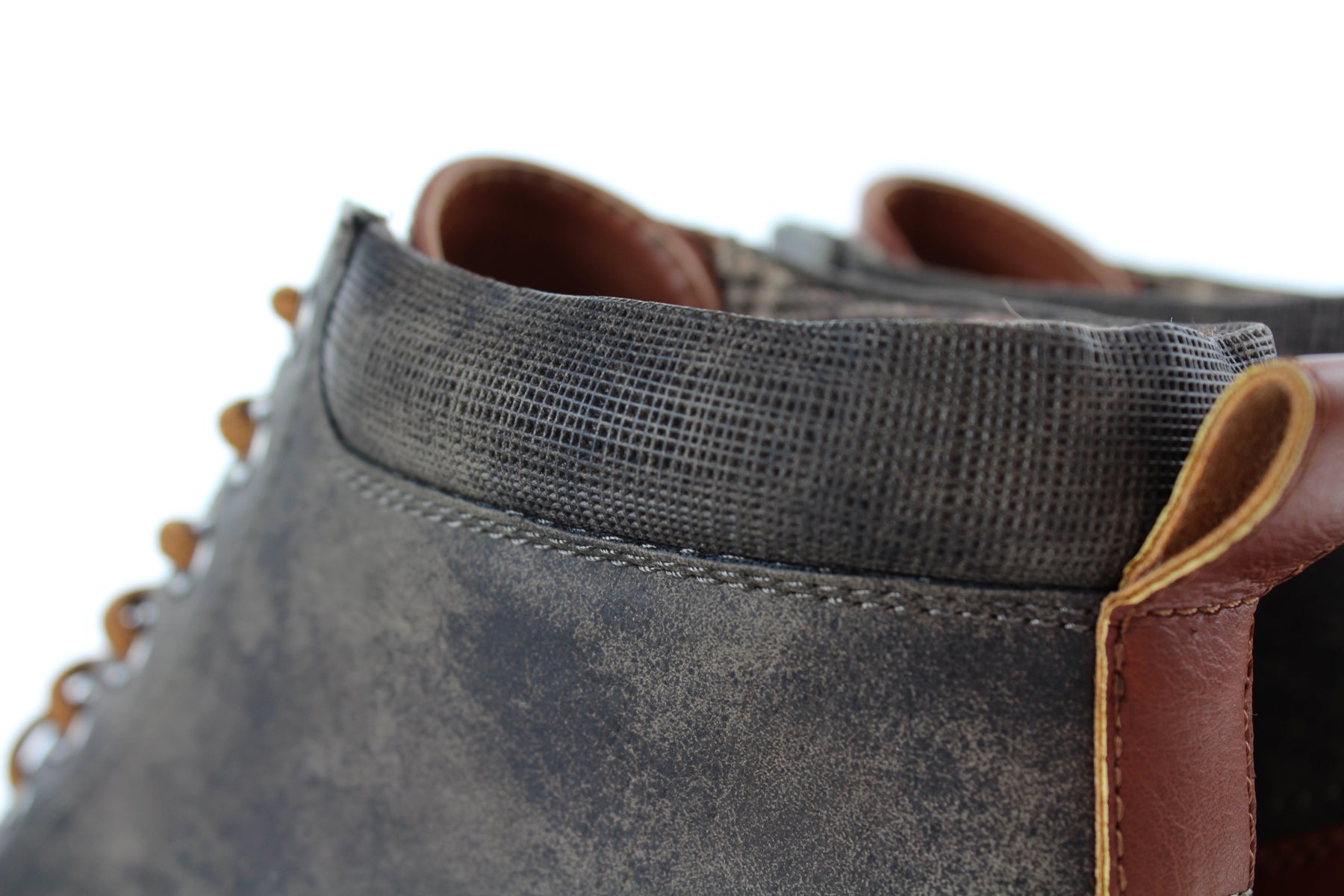 Cap-Toe Ankle Boot Sneakers | Birt by Ferro Aldo | Conal Footwear | Close Up Collar Angle View