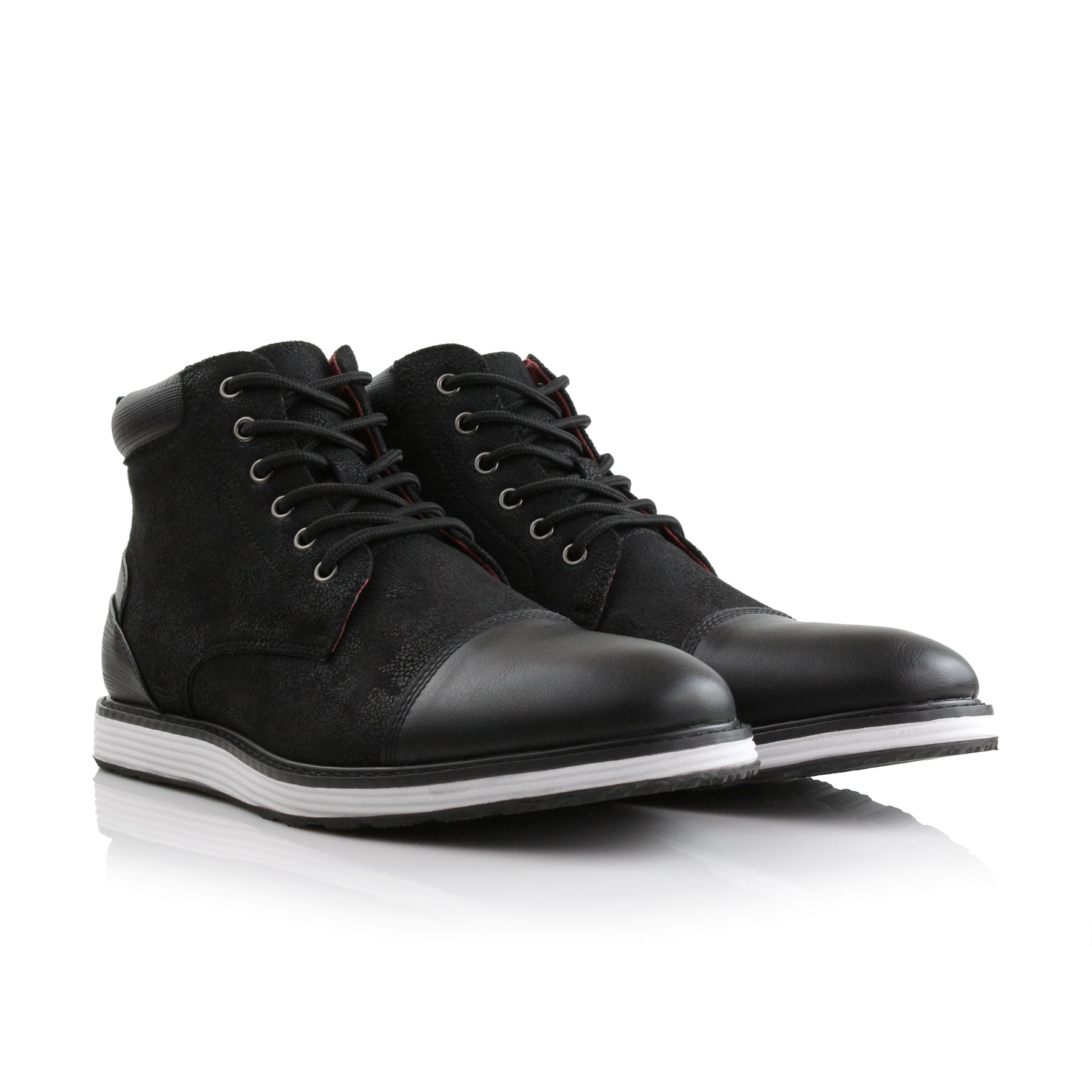 Cap-Toe Ankle Boot Sneakers | Birt by Ferro Aldo | Conal Footwear | Paired Angle View