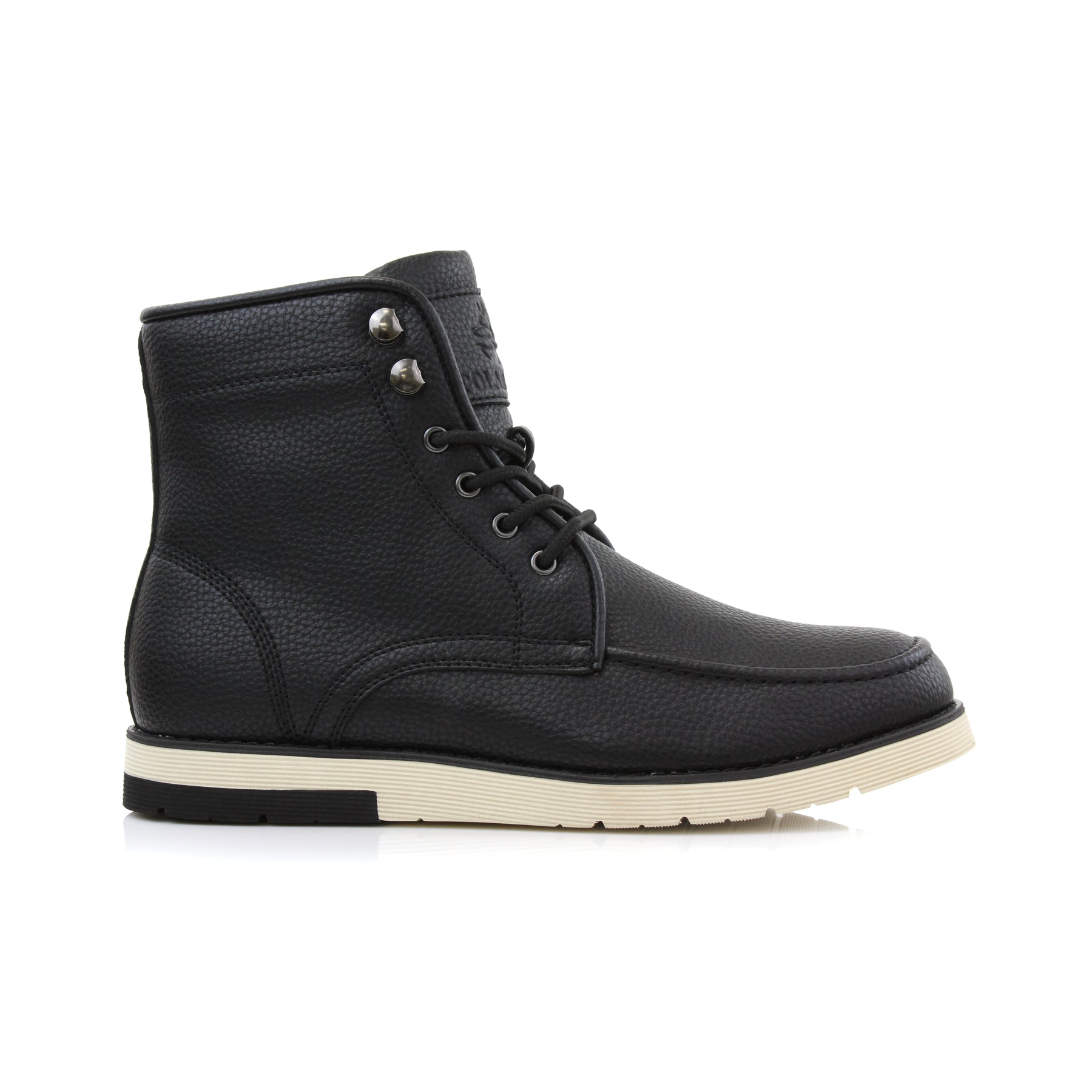 Moc-Toe High-Top Grained Boots | Brixton by Polar Fox | Conal Footwear | Outer Side Angle View