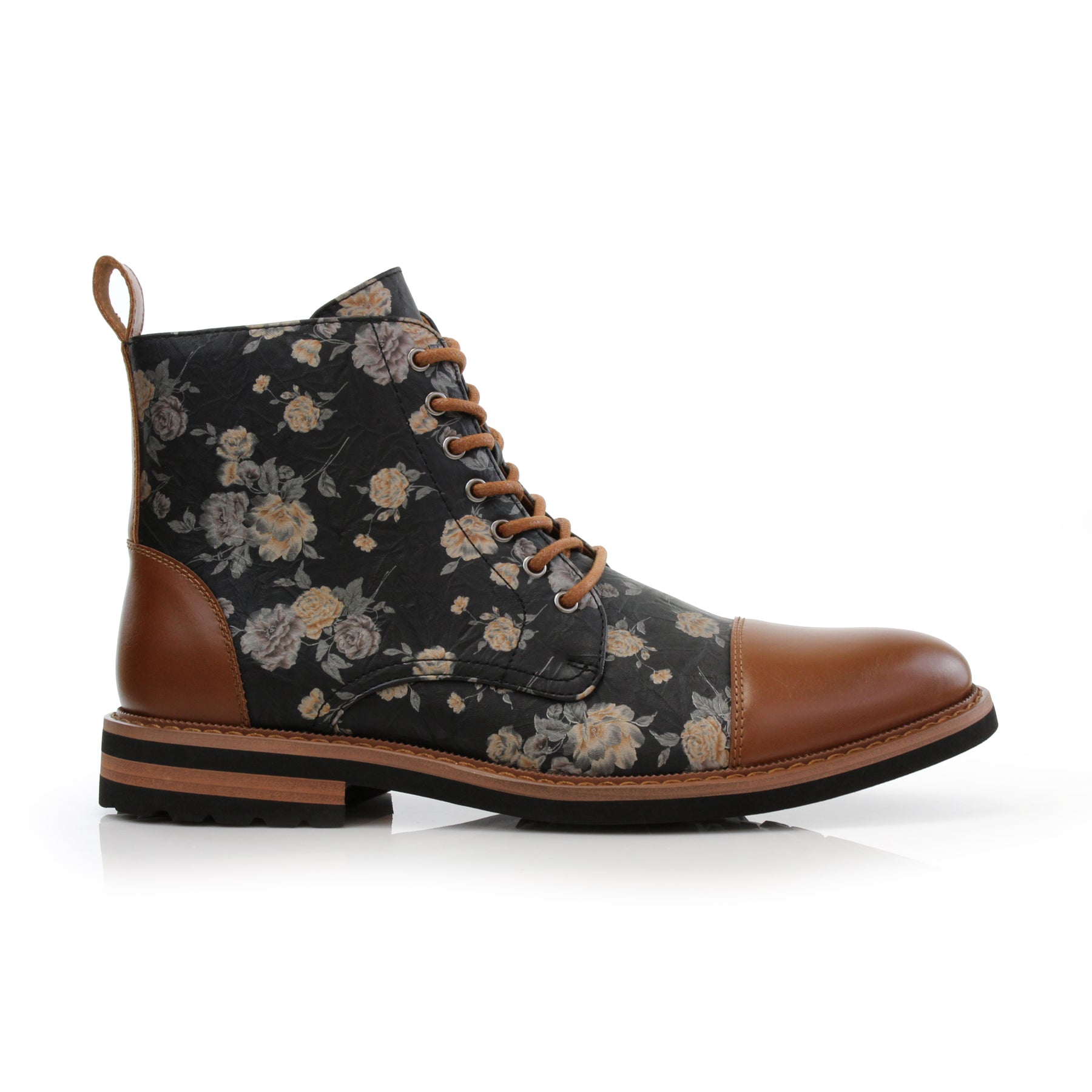Floral High-Top Boot | Brooke by Polar Fox | Conal Footwear | Outer Side Angle View