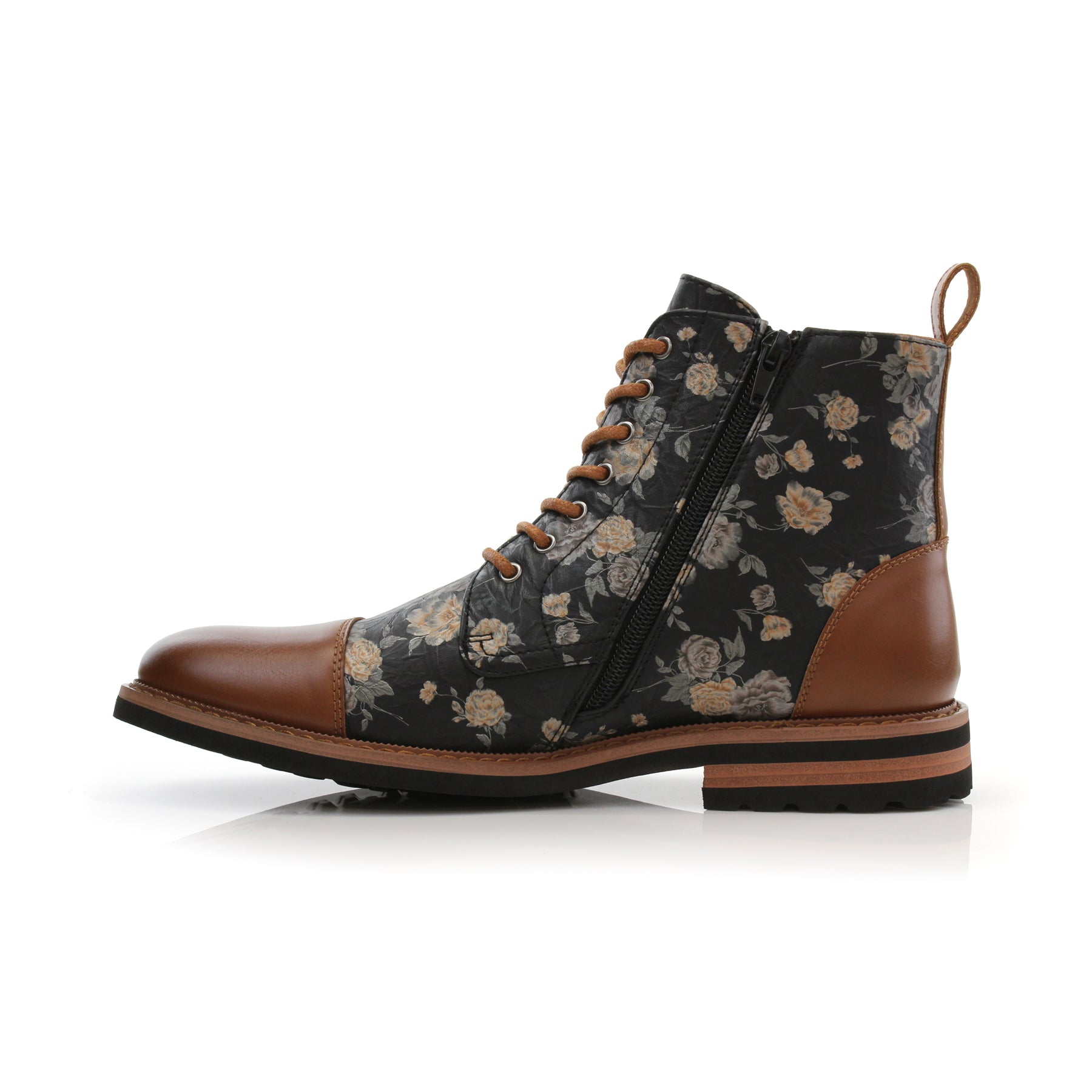 Floral High-Top Boot | Brooke by Polar Fox | Conal Footwear | Inner Side Angle View