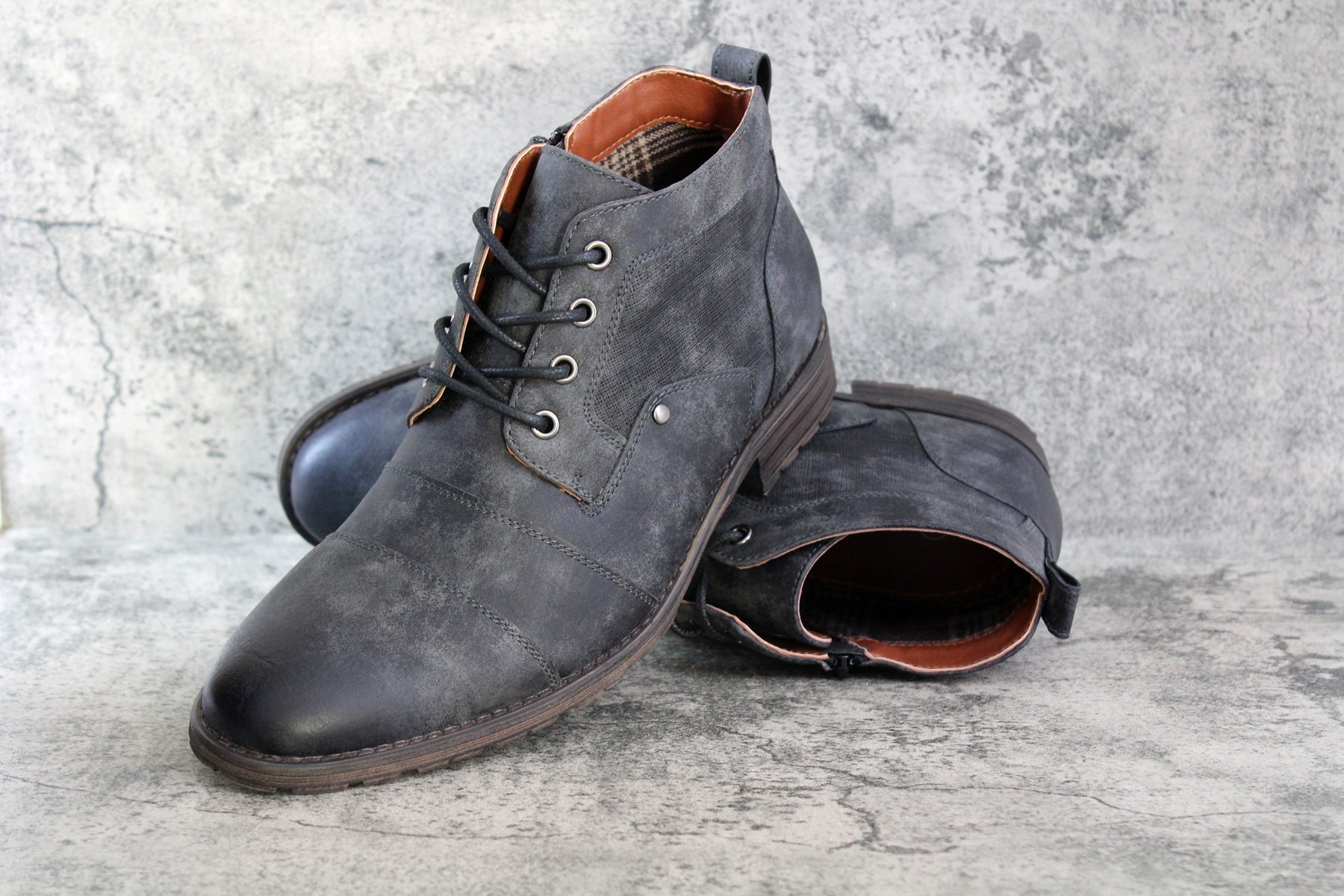 Mid-Top Zipper Boots | Blaine by Ferro Aldo | Conal Footwear | Photograph Angle View