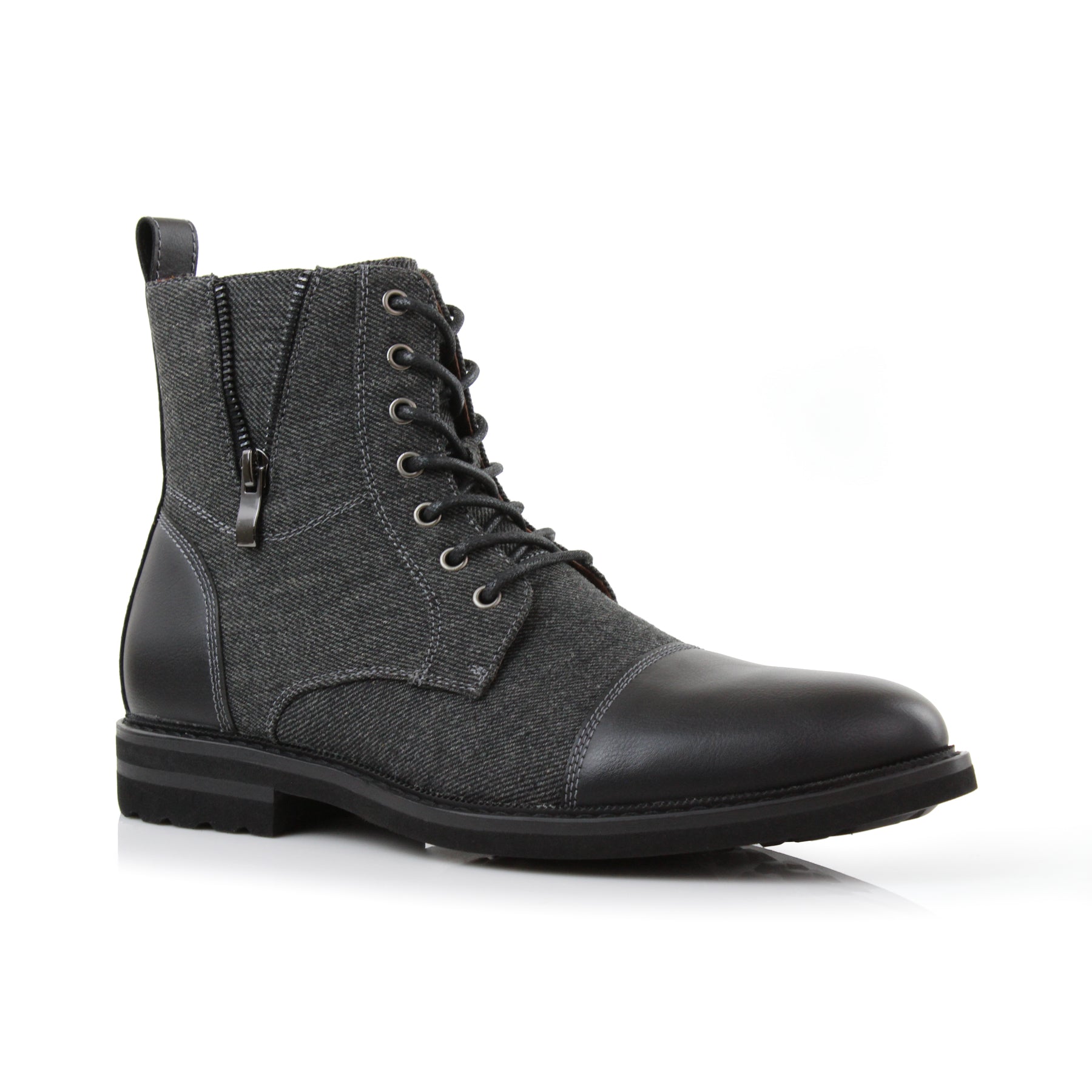 Faux Wool High-Top Boots | Clayton by Polar Fox | Conal Footwear | Main Angle View