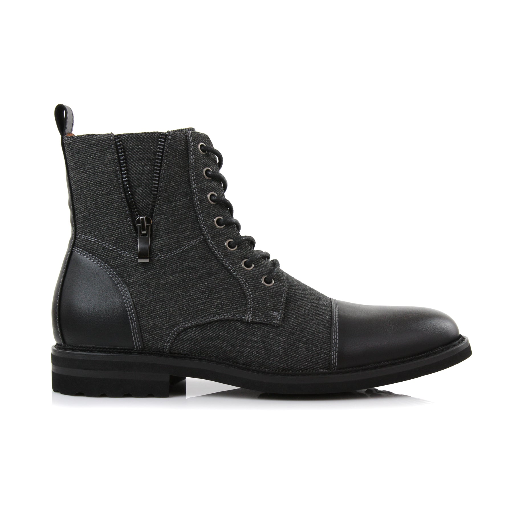 Faux Wool High-Top Boots | Clayton by Polar Fox | Conal Footwear | Outer Side Angle View