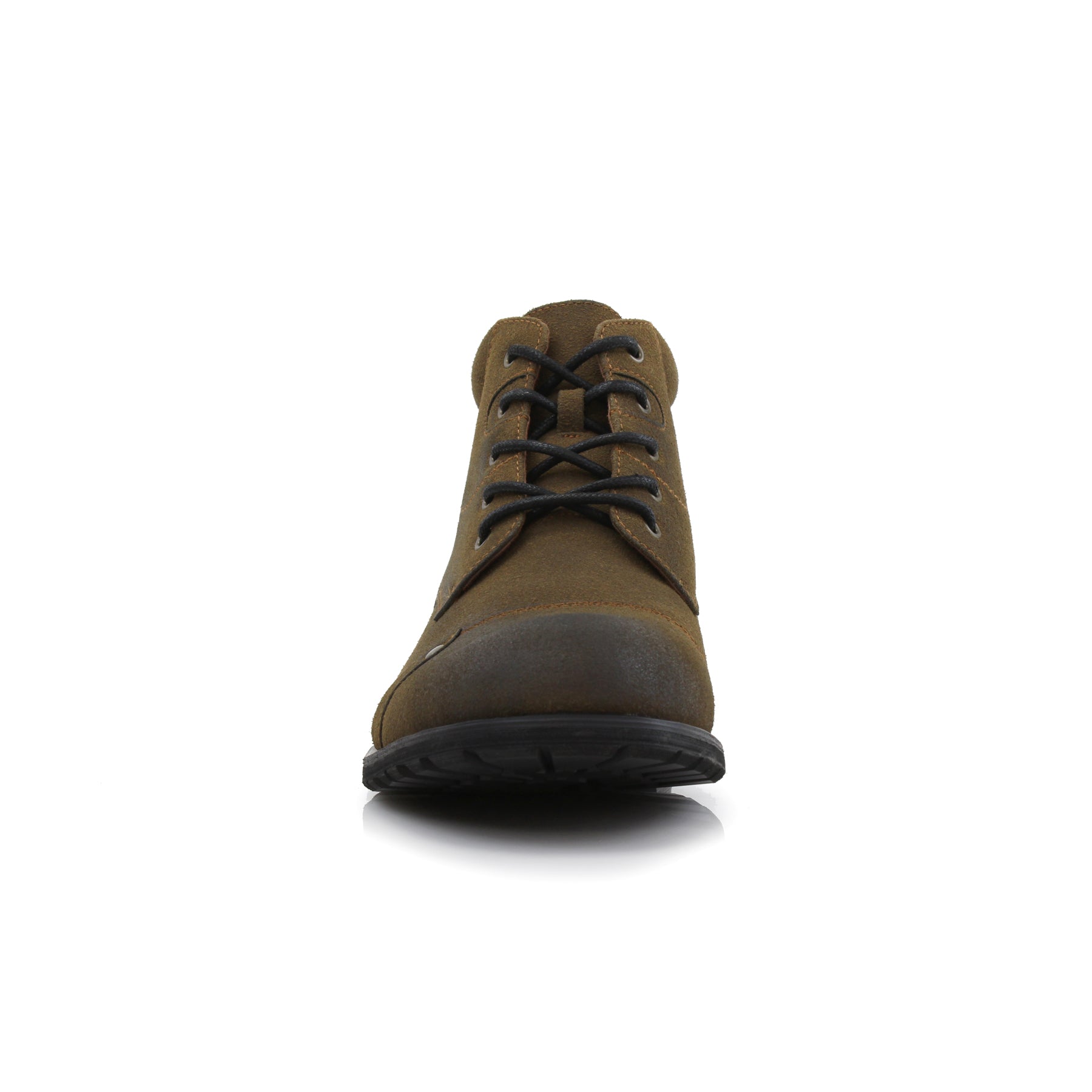 Cap-Toe Suede Ankle Boots | Colin by Ferro Aldo | Conal Footwear | Front Angle View
