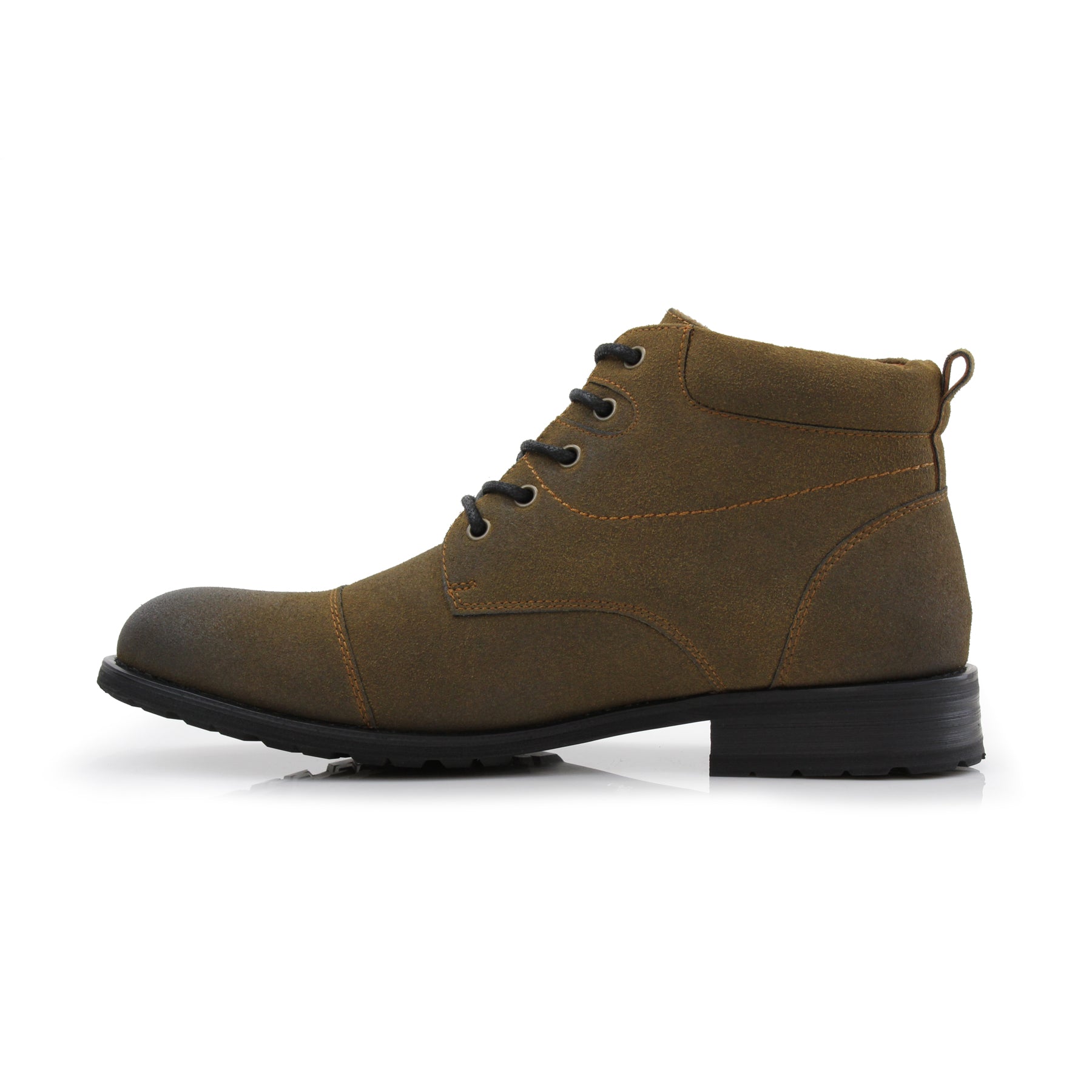 Cap-Toe Suede Ankle Boots | Colin by Ferro Aldo | Conal Footwear | Inner Side Angle View