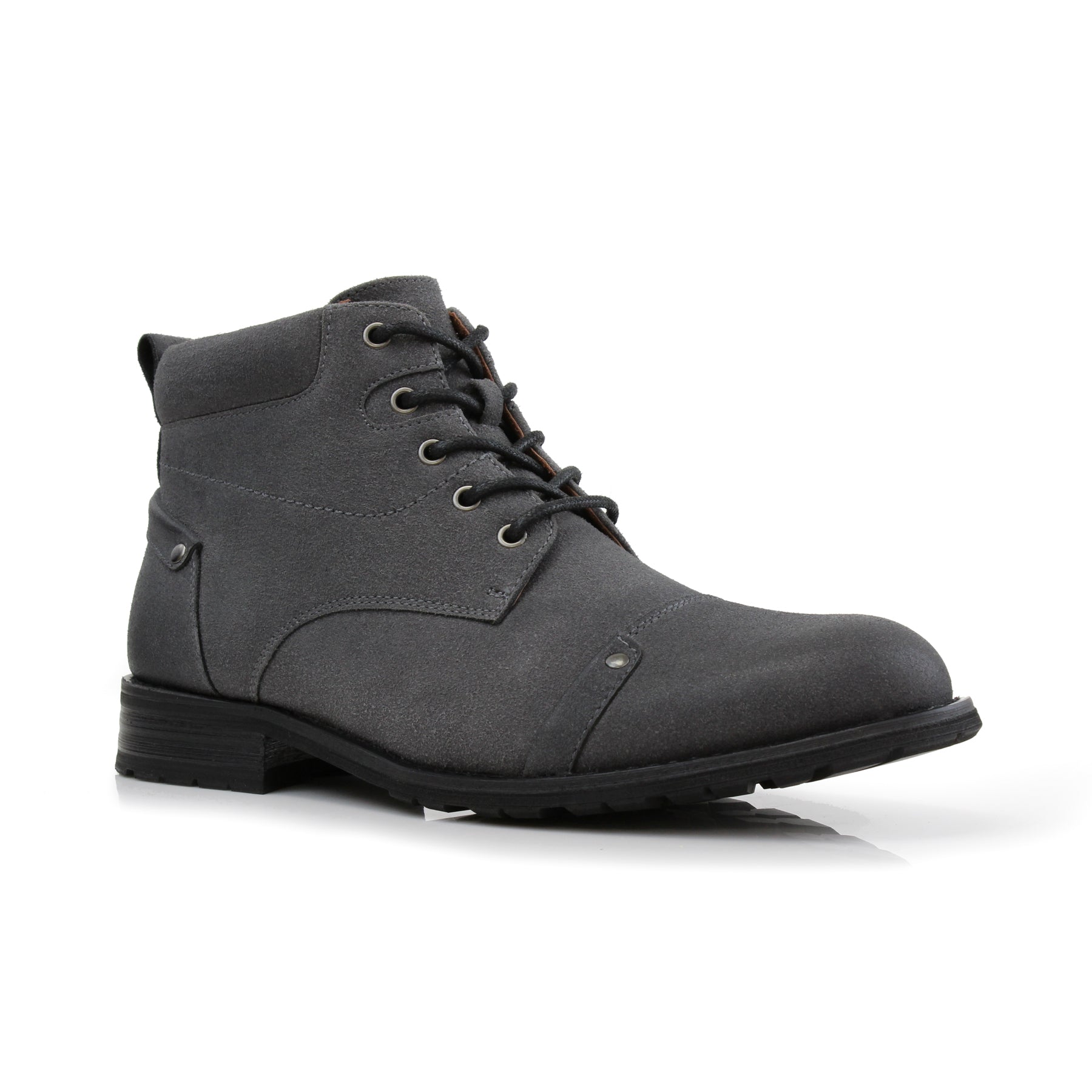 Slate Blue Suede Midtop Men's Boots | COLIN | Ferro Aldo | Main View