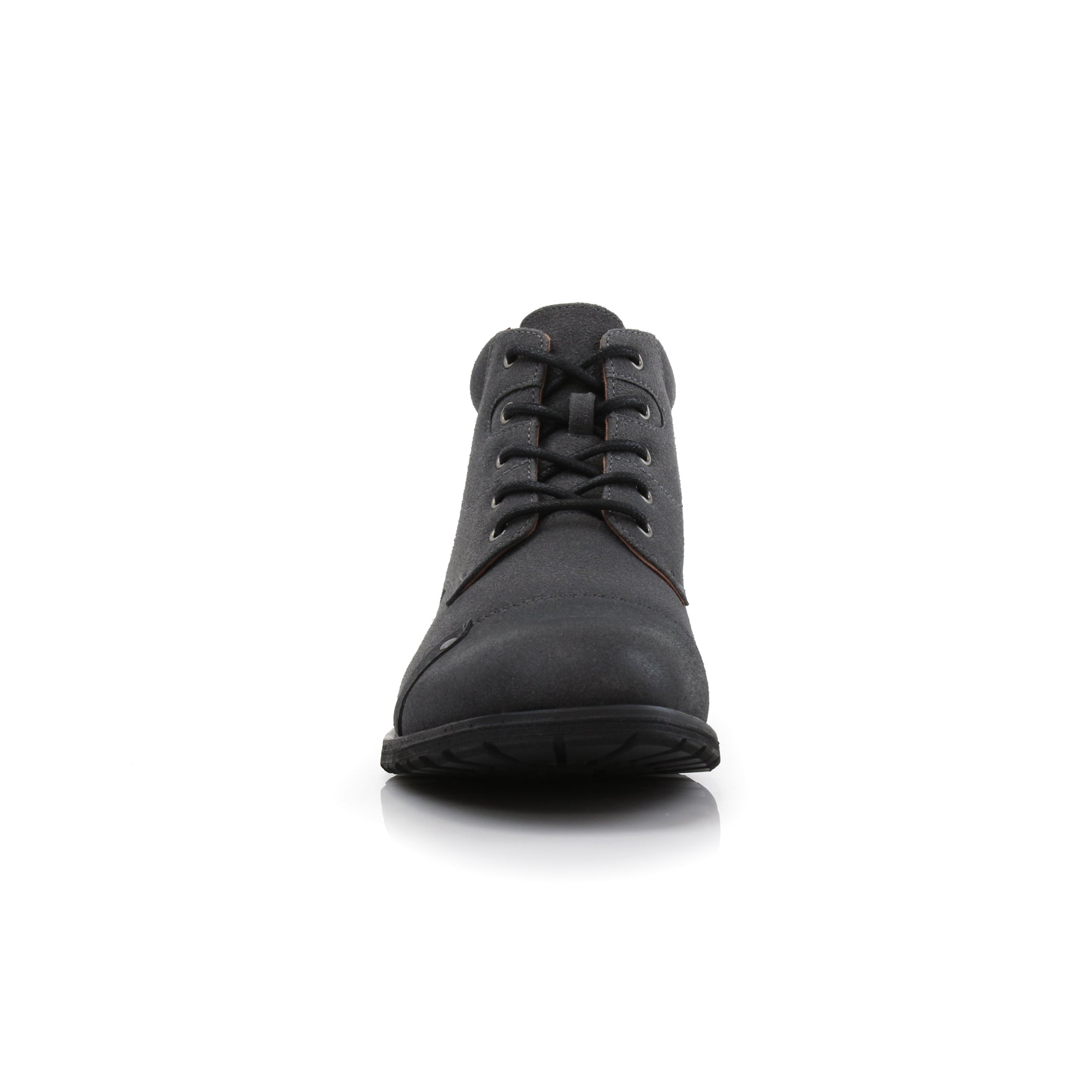 Slate Blue Suede Midtop Men's Boots | COLIN | Ferro Aldo | Front View