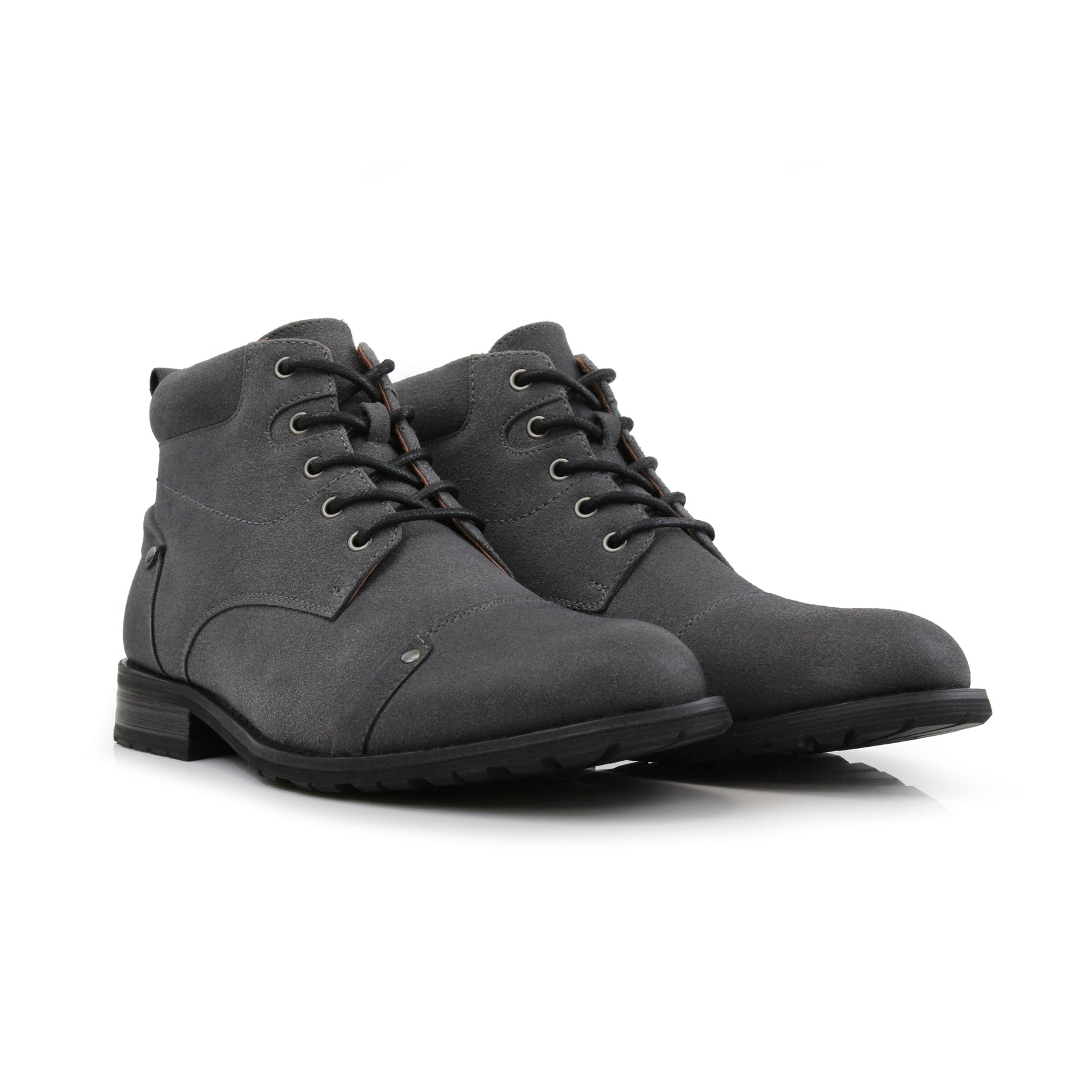 Slate Blue Suede Midtop Men's Boots | COLIN | Ferro Aldo | Pair View