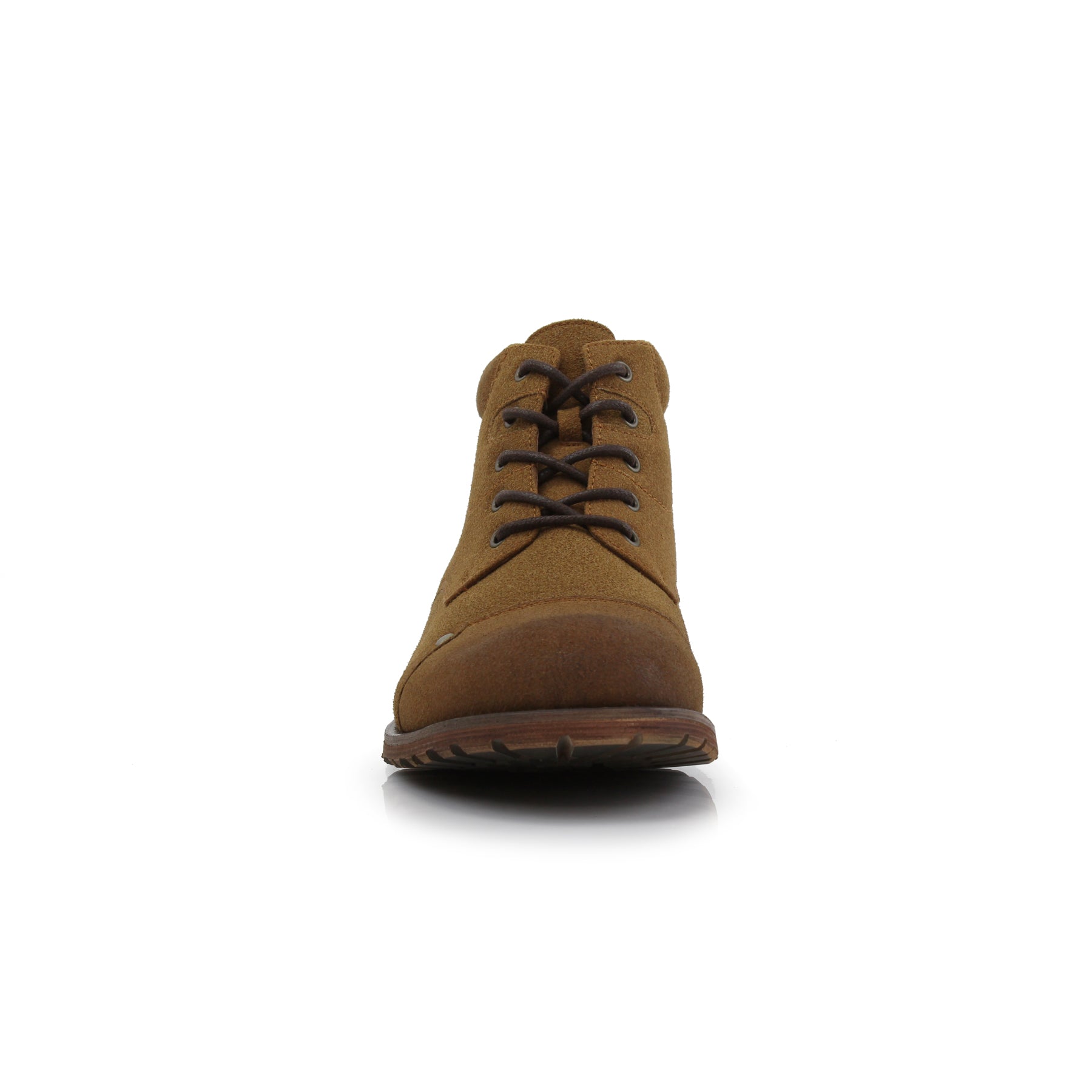 Cap-Toe Suede Ankle Boots | Colin by Ferro Aldo | Conal Footwear | Front Angle View