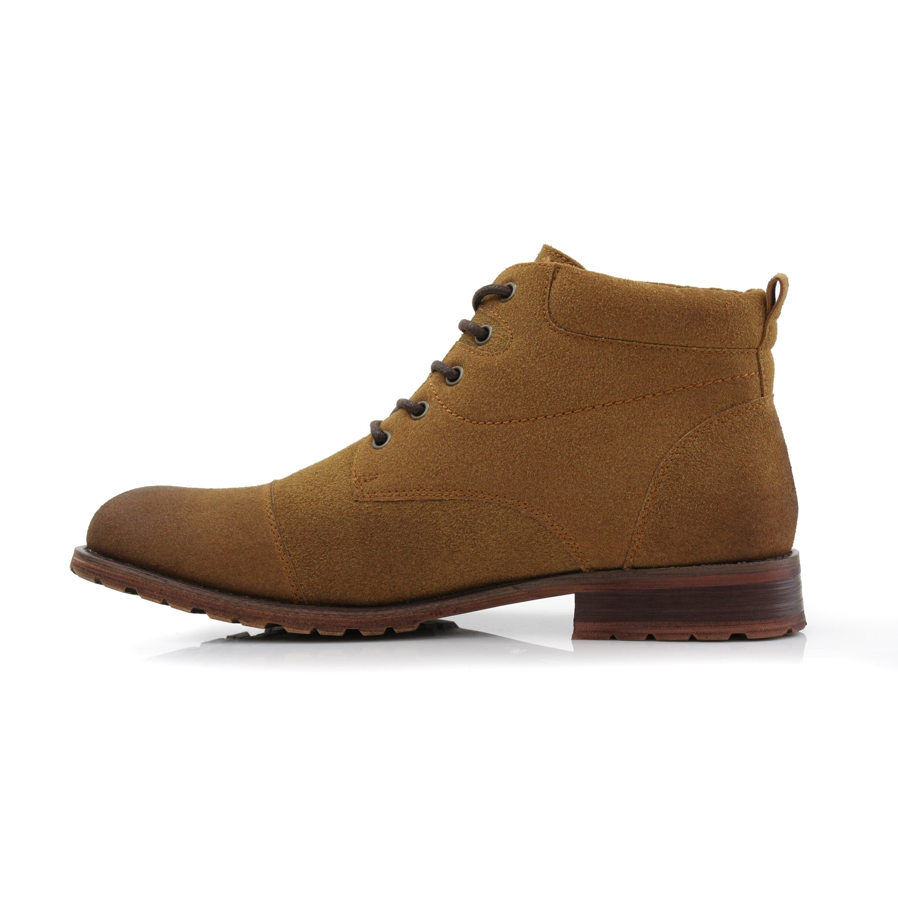 Cap-Toe Suede Ankle Boots | Colin by Ferro Aldo | Conal Footwear | Inner Side Angle View