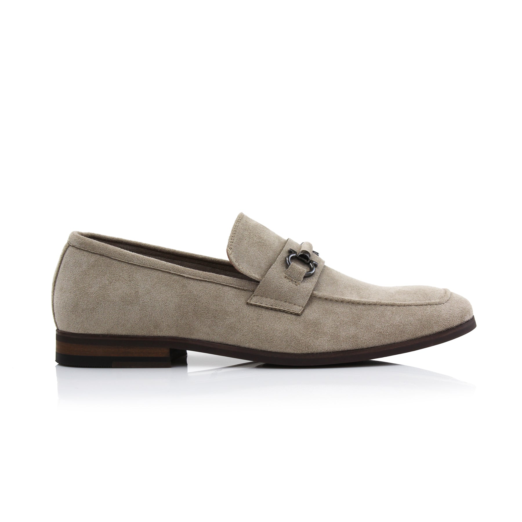 Metal Buckle Suede Loafers | Demitri by Ferro Aldo | Conal Footwear | Outer Side Angle View