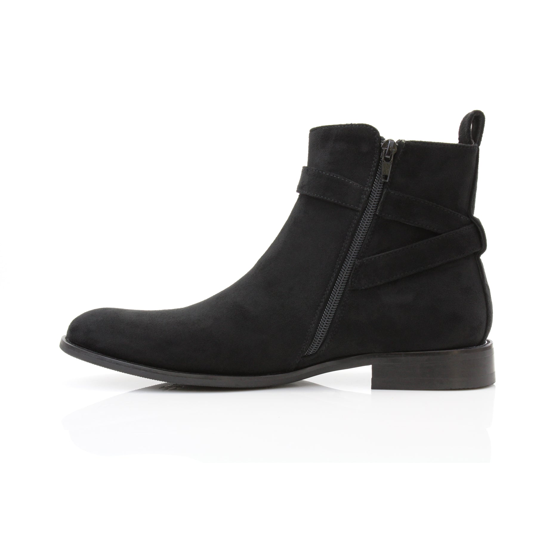 Strapped Suede Chelsea Boots | Derrick by Polar Fox | Conal Footwear | Inner Side Angle View