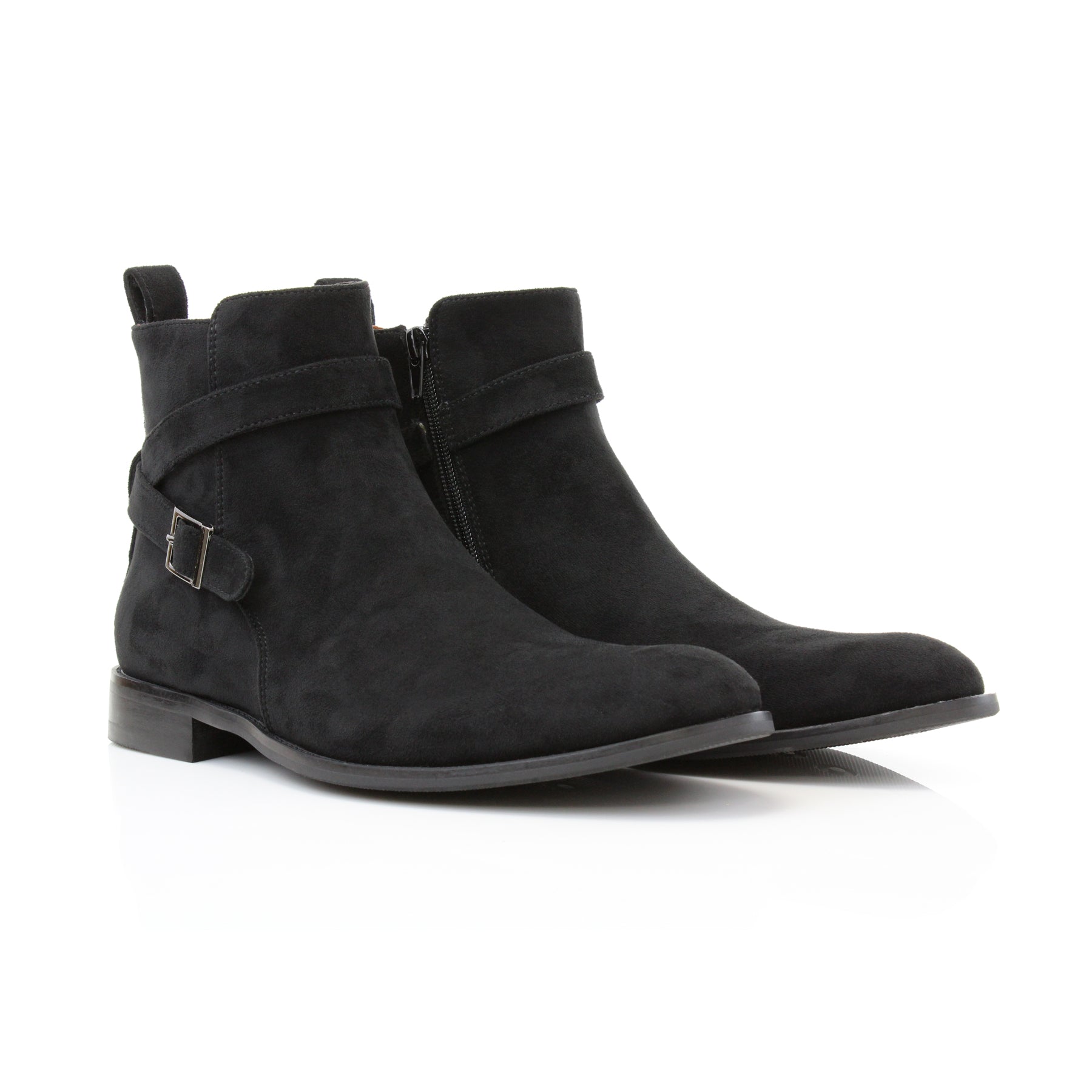 Strapped Suede Chelsea Boots | Derrick by Polar Fox | Conal Footwear | Paired Angle View