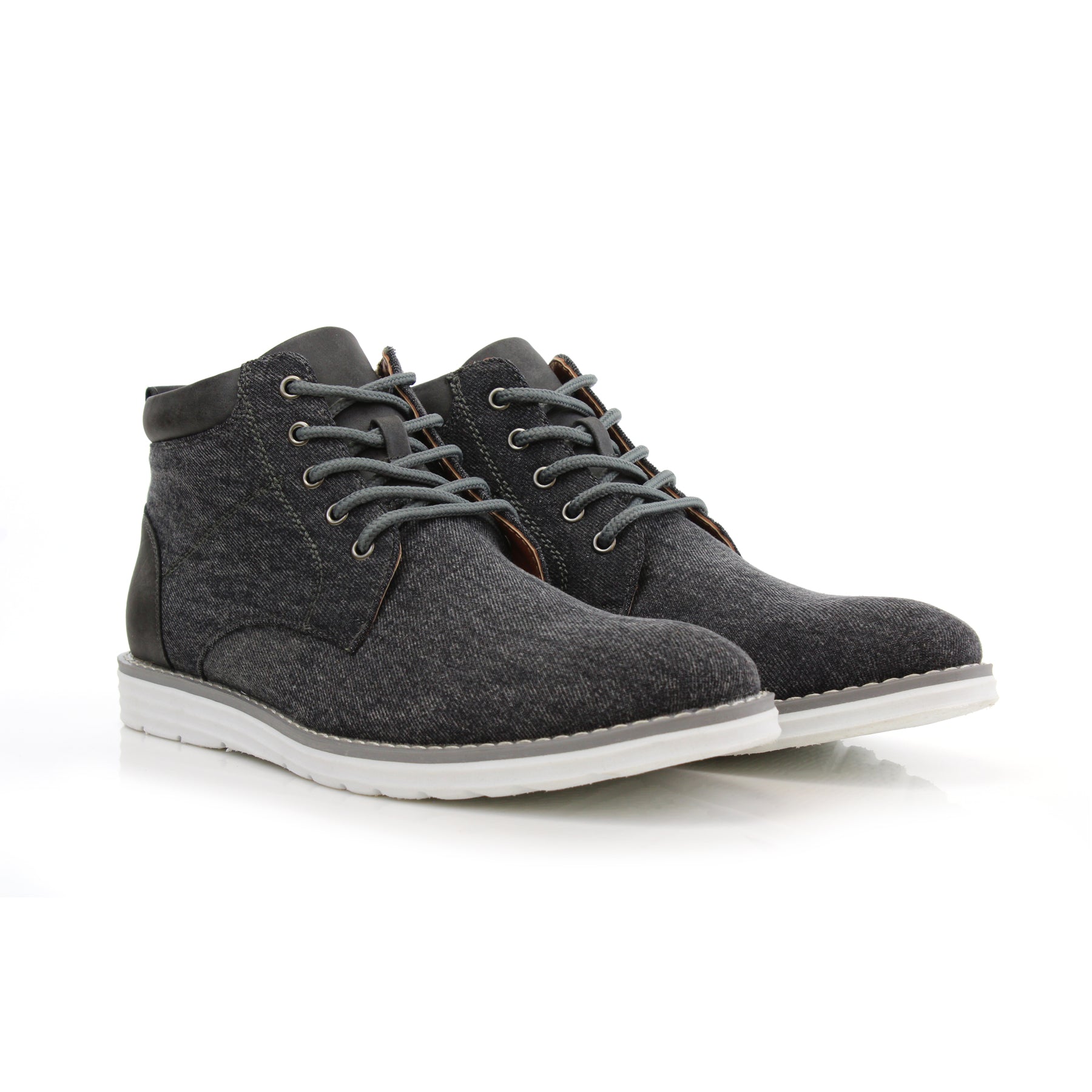 Denim Chukka Sneakers | Dustin by Polar Fox | Conal Footwear | Paired Angle View