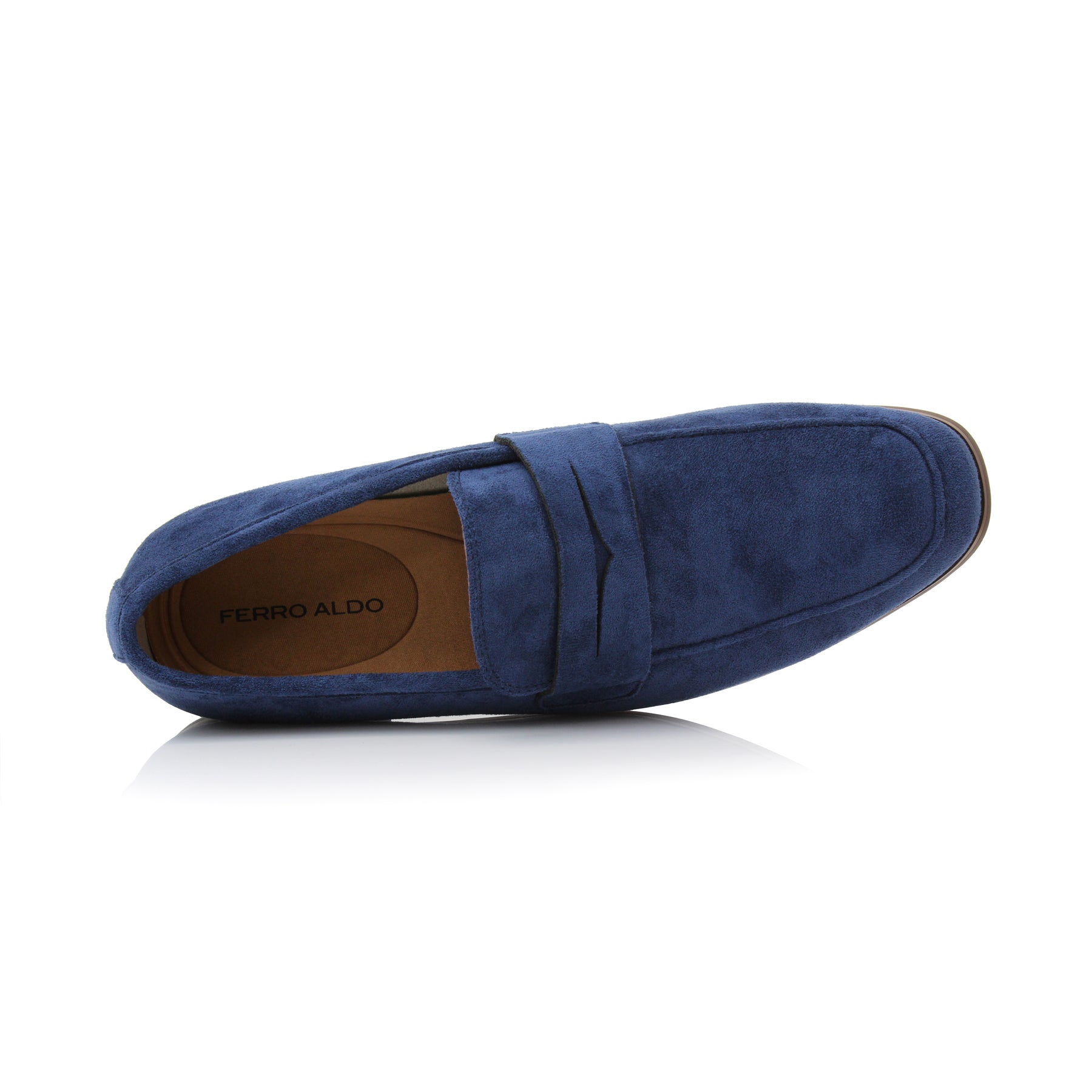 Suede Penny Loafers | Dylan by Ferro Aldo | Conal Footwear | Top-Down Angle View