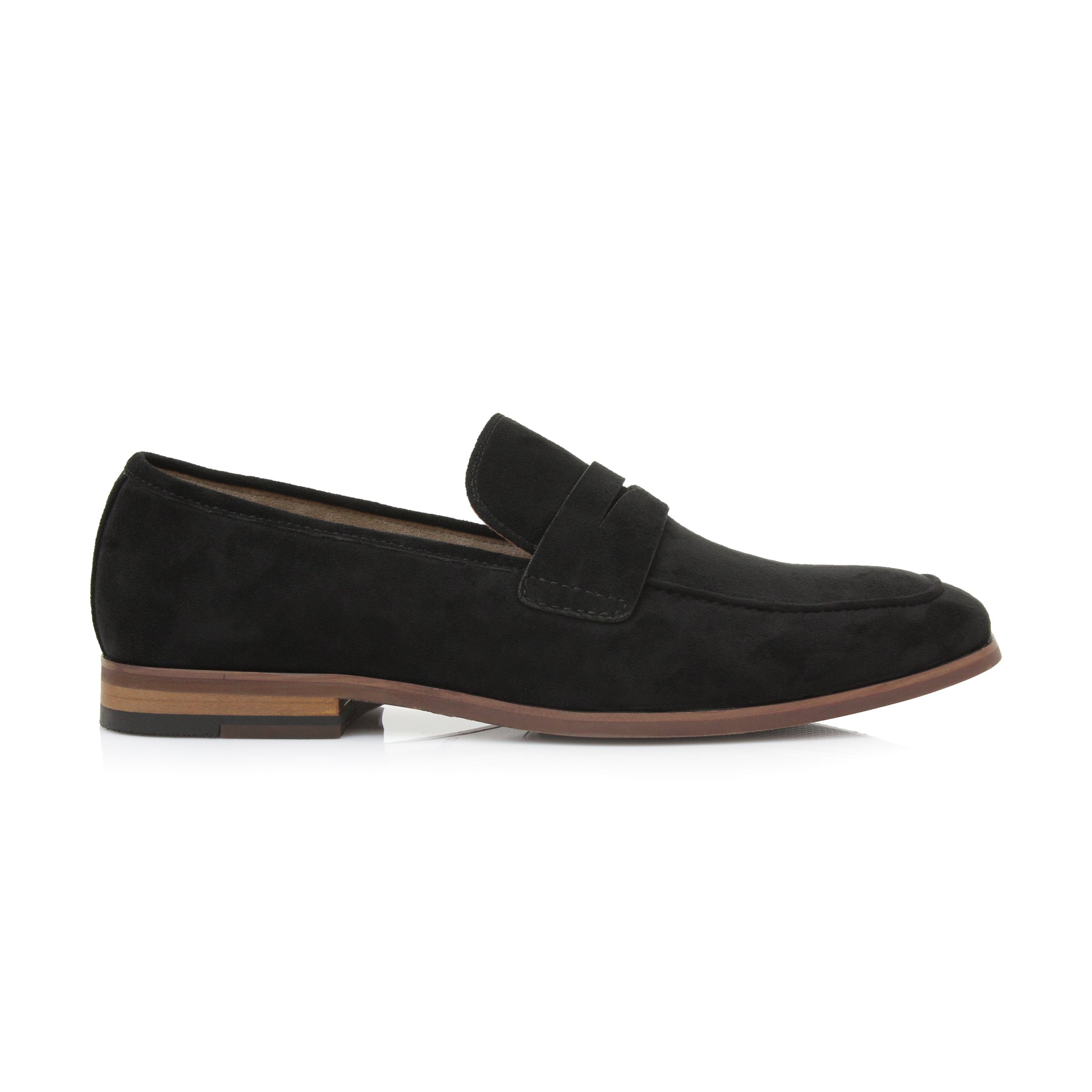 Suede Penny Loafers | Dylan by Ferro Aldo | Conal Footwear | Outer Side Angle View