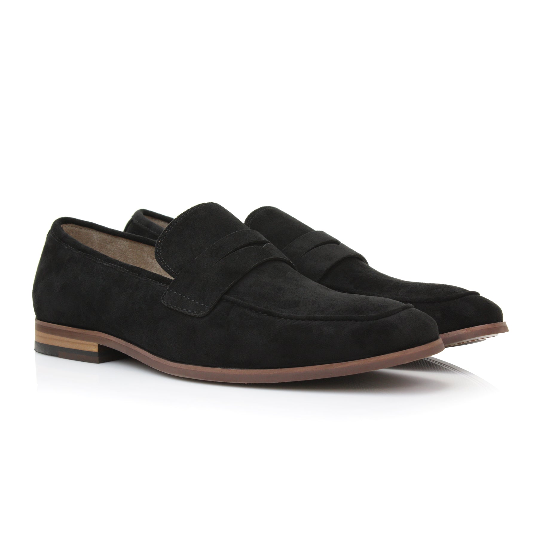 Suede Penny Loafers | Dylan by Ferro Aldo | Conal Footwear | Paired Angle View