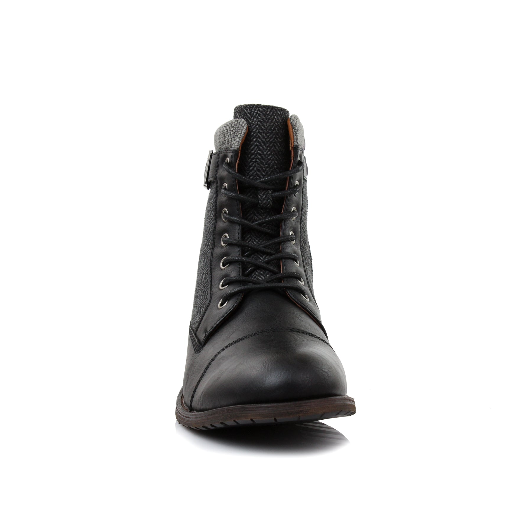 Rugged Duo-Textured Boots | Elijah by Polar Fox | Conal Footwear | Front Angle View