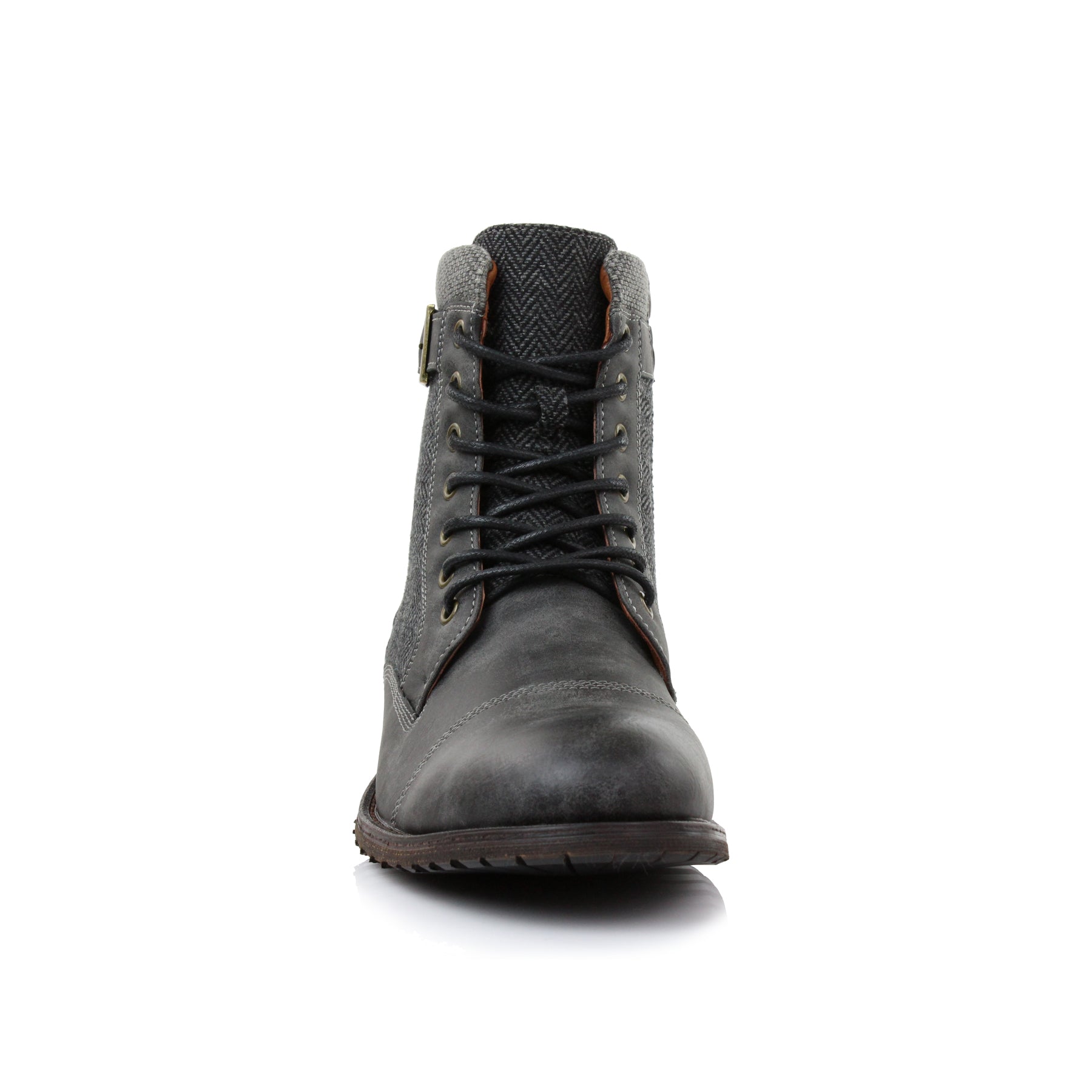 Rugged Duo-Textured Boots | Elijah by Polar Fox | Conal Footwear | Front Angle View