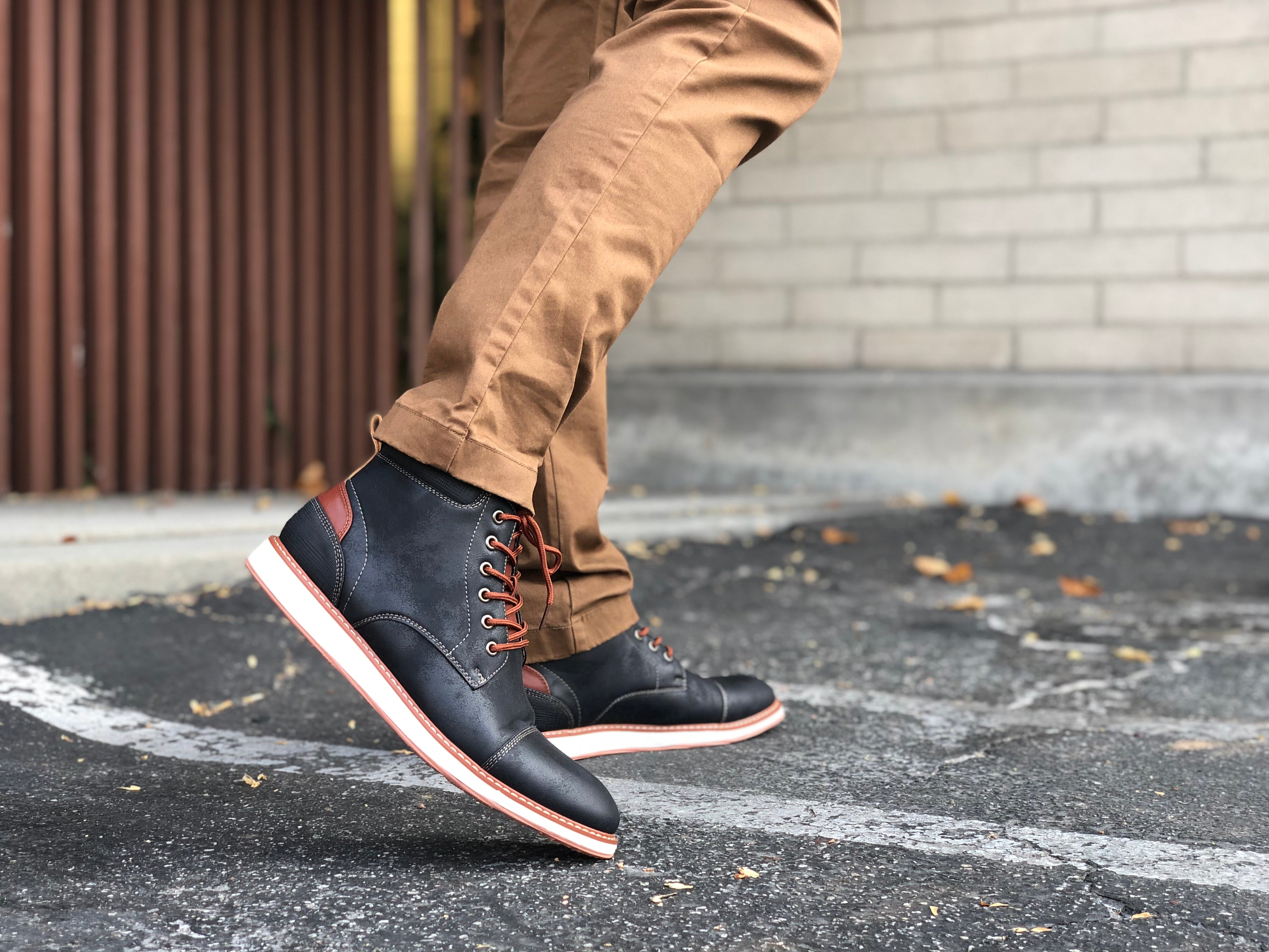 Cap-Toe Ankle Boot Sneakers | Birt by Ferro Aldo | Conal Footwear | Action Shot View