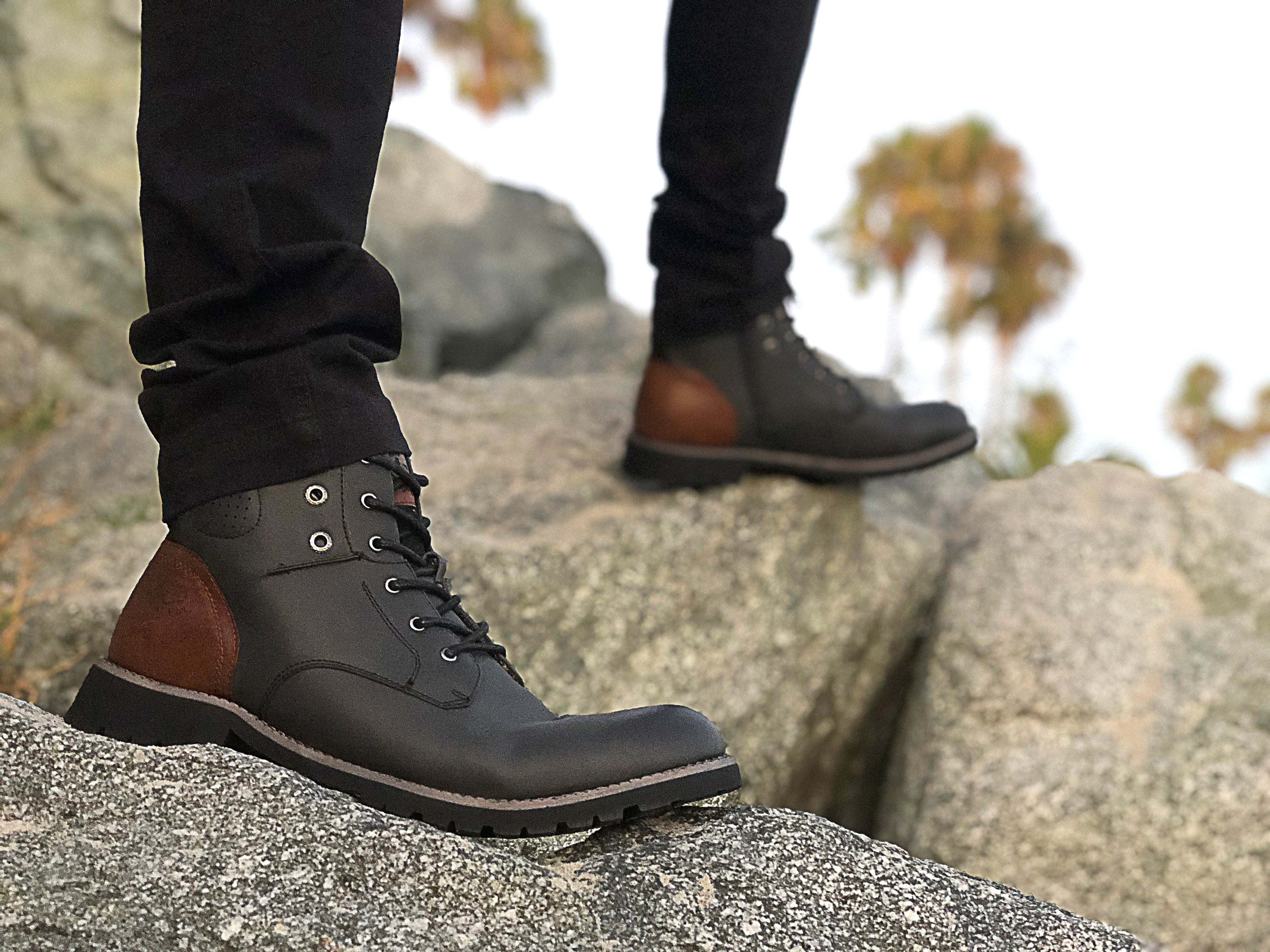 Two-Toned Rugged Boots | Homer by Polar Fox | Conal Footwear | Action Shot 1