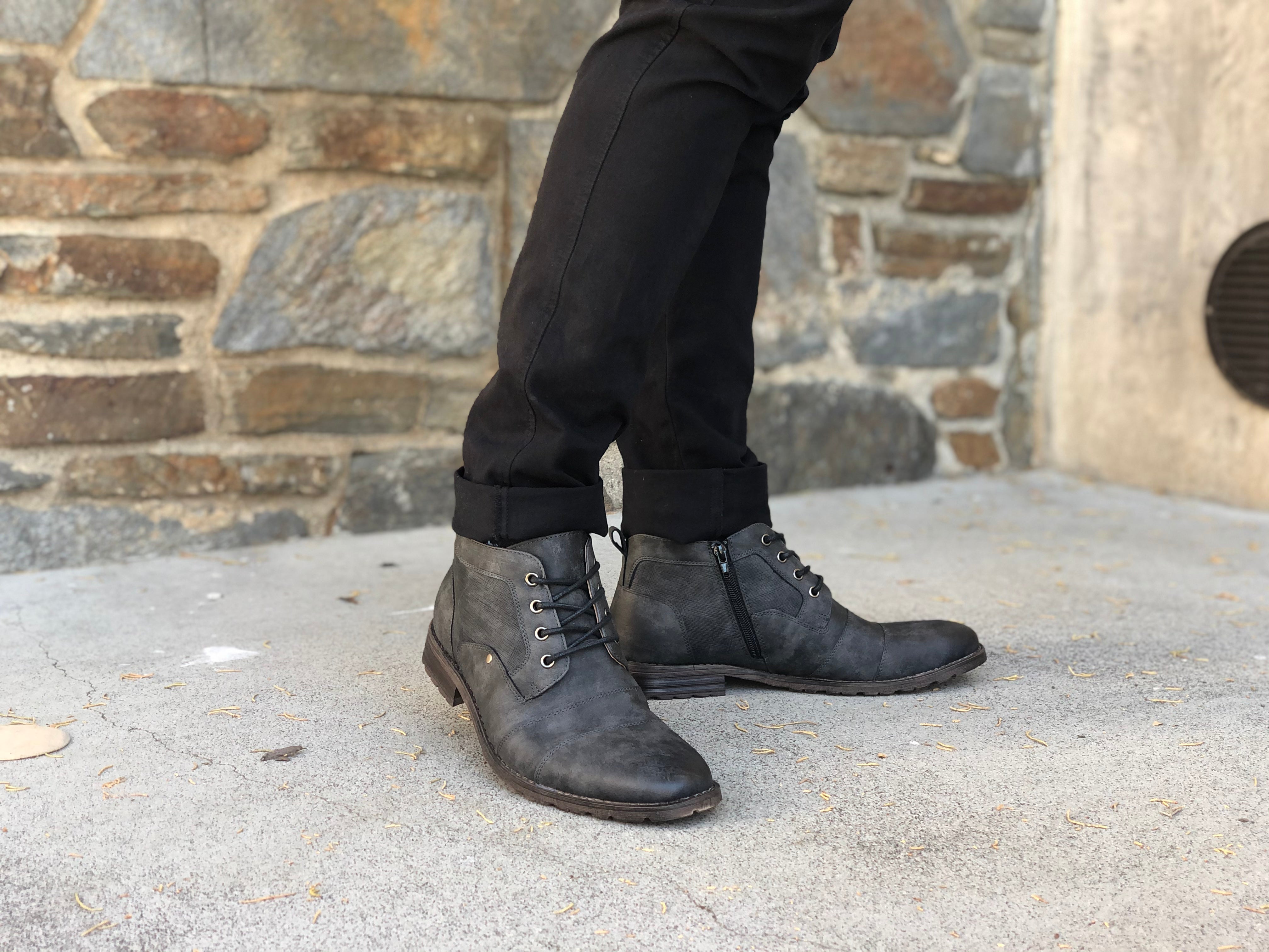 Mid-Top Zipper Boots | Blaine by Ferro Aldo | Conal Footwear | Action Shot 2 Angle View