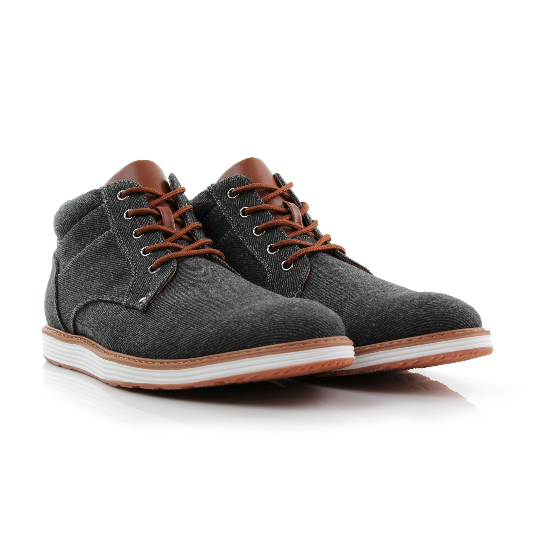 Denim Sneakers | Jax by Ferro Aldo | Conal Footwear | Paired Angle View