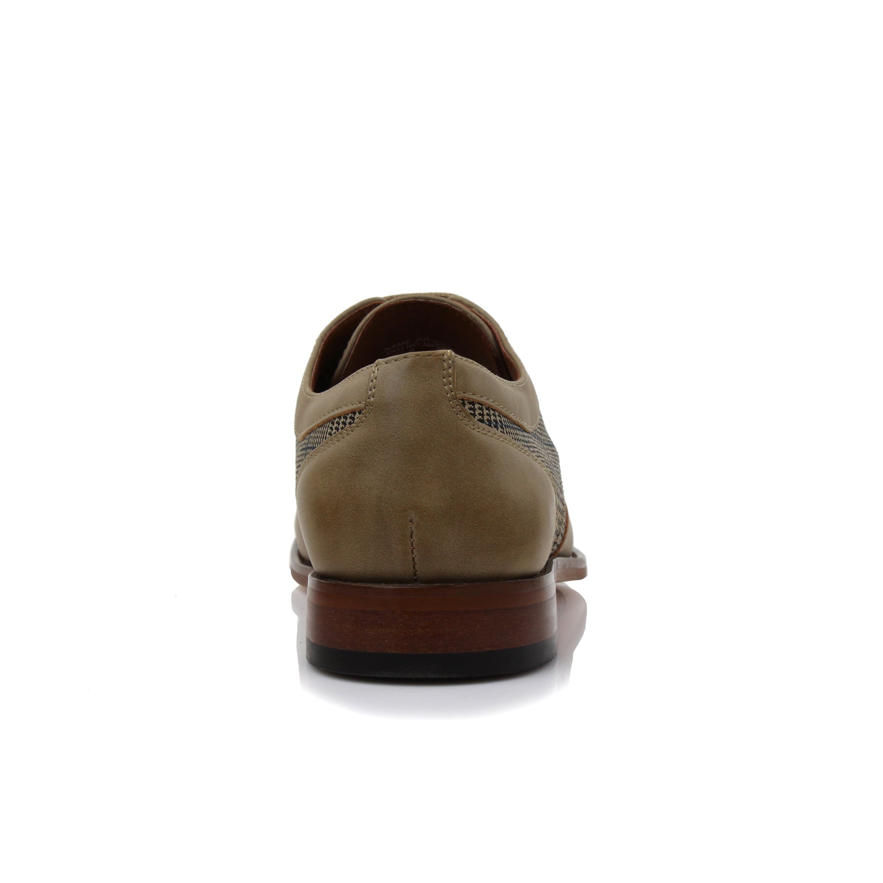 Plaid Wingtip Derby Shoes | Julian by Ferro Aldo | Conal Footwear | Back Angle View