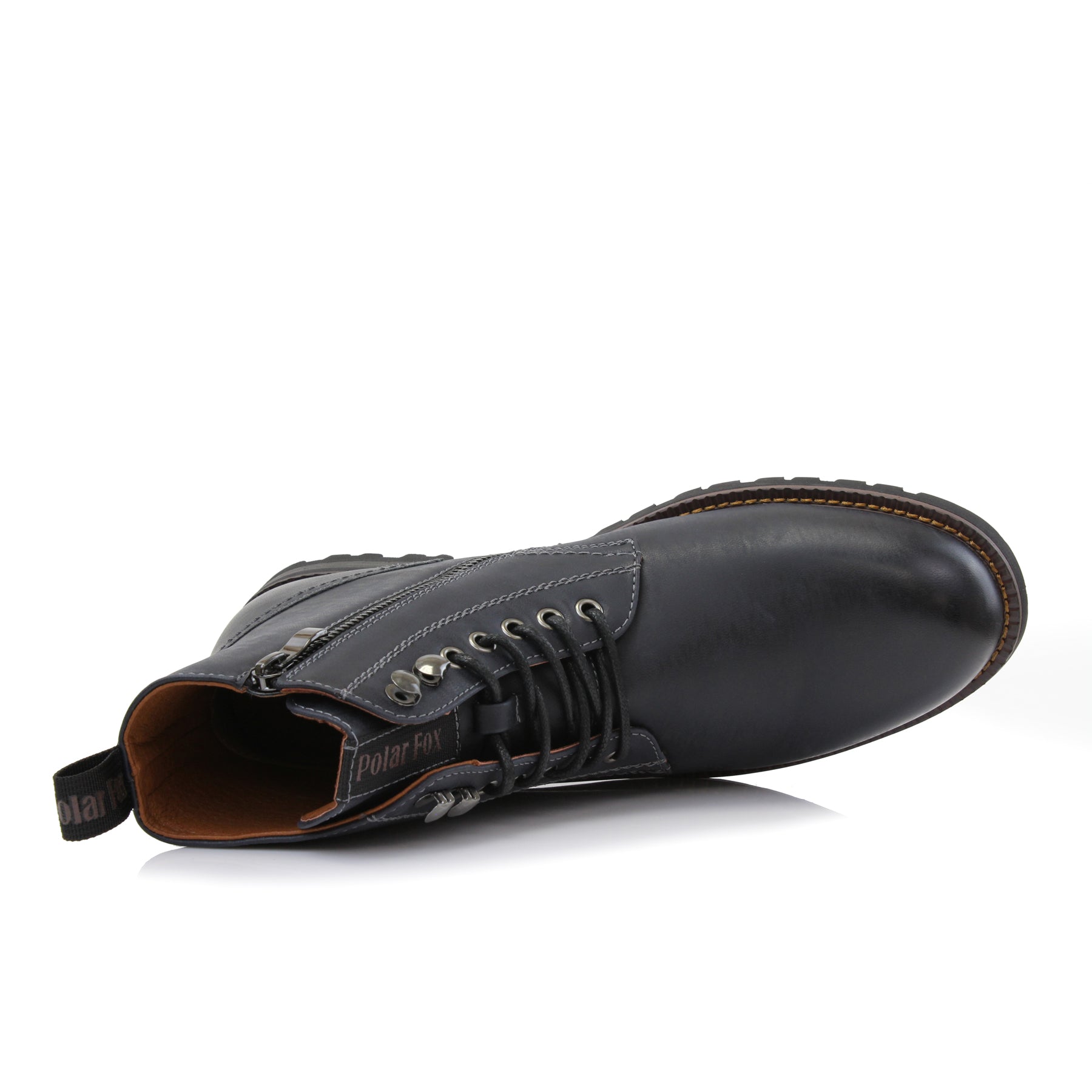 Classic Motorcycle Classic Boots | Knoxville by Polar Fox | Conal Footwear | Top-Down Angle View