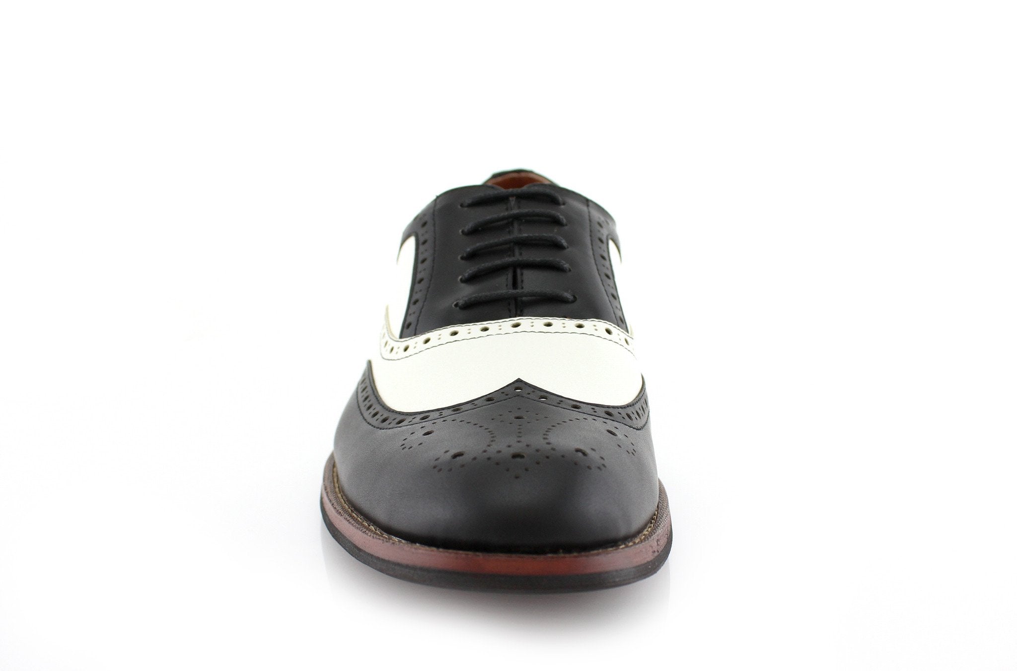 Two-Toned Brogue Wingtip Oxfords | Arthur by Ferro Aldo | Conal Footwear | Front Angle View