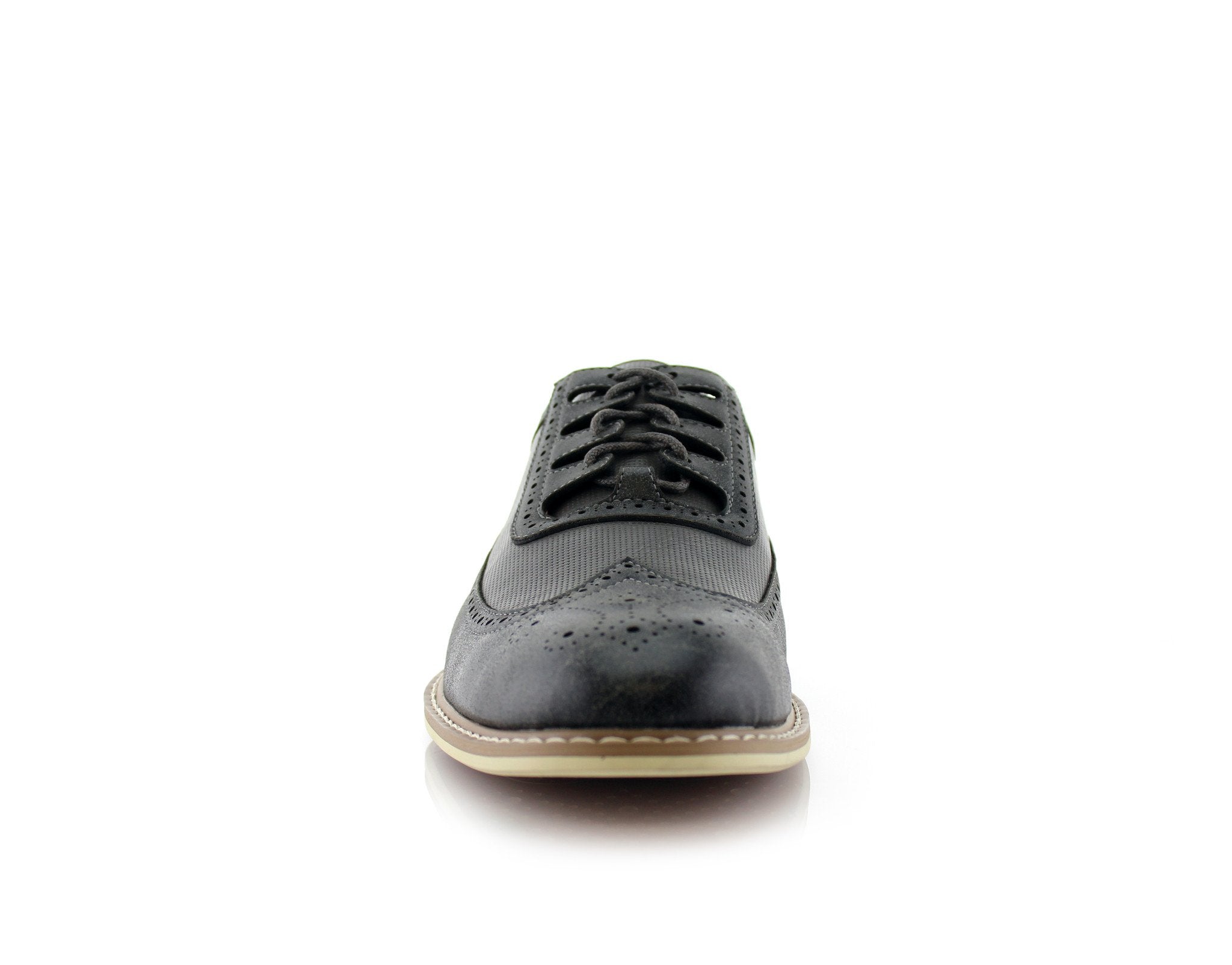 Brogue Wingtip Oxfords | Josh by Ferro Aldo | Conal Footwear | Front Angle View