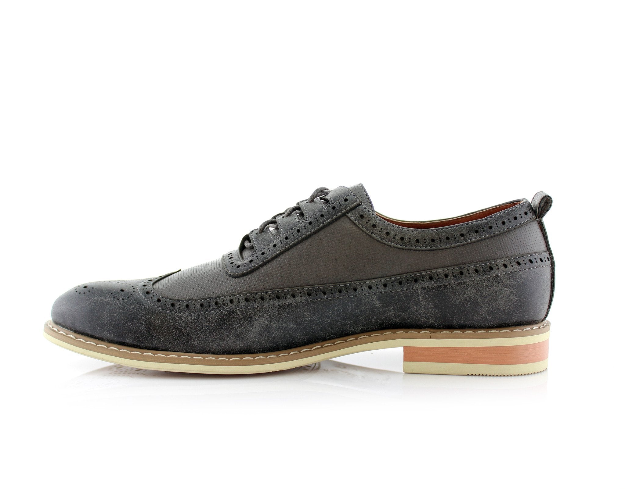 Brogue Wingtip Oxfords | Josh by Ferro Aldo | Conal Footwear | Inner Side Angle View