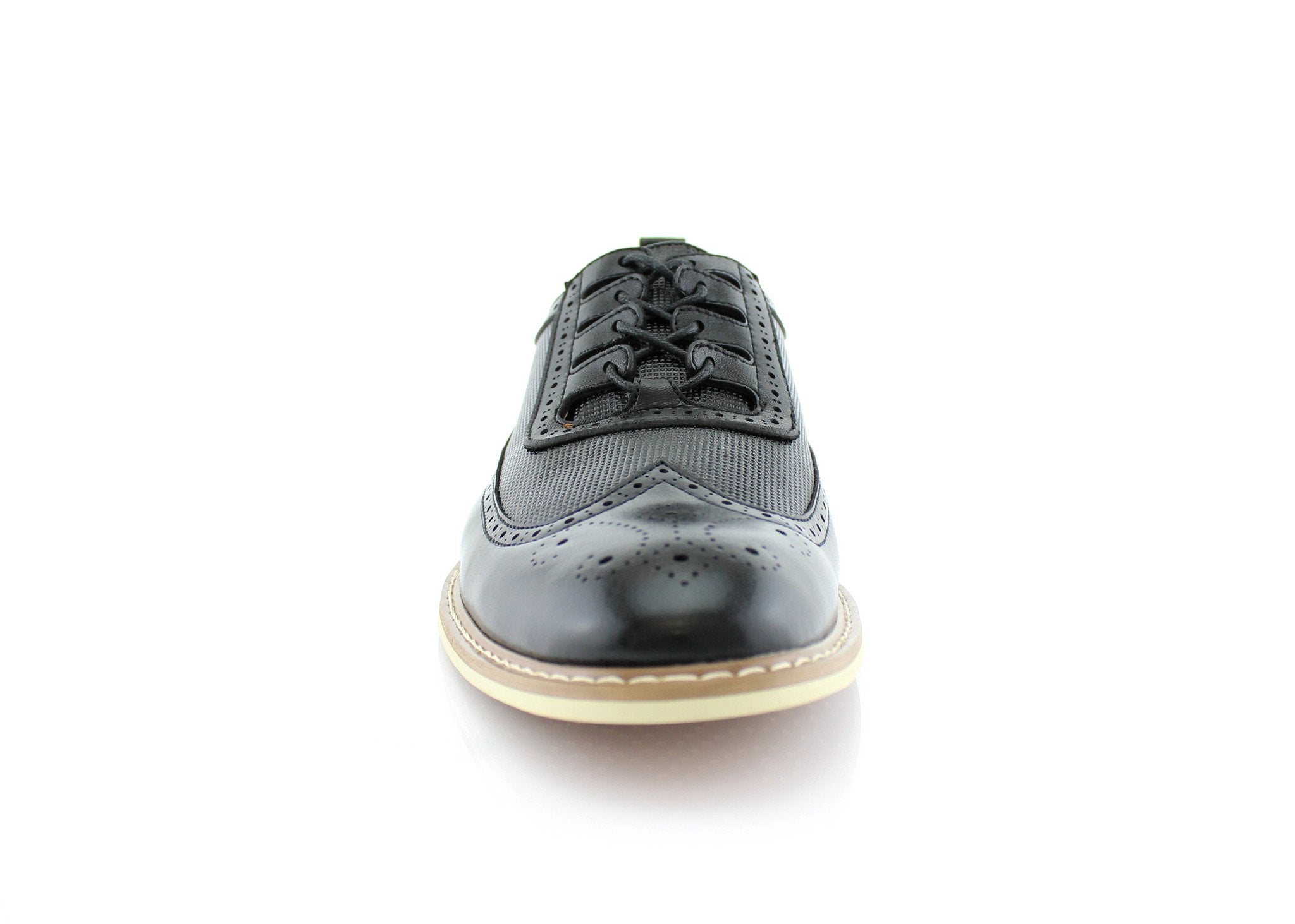 Brogue Wingtip Oxfords | Josh by Ferro Aldo | Conal Footwear | Front Angle View