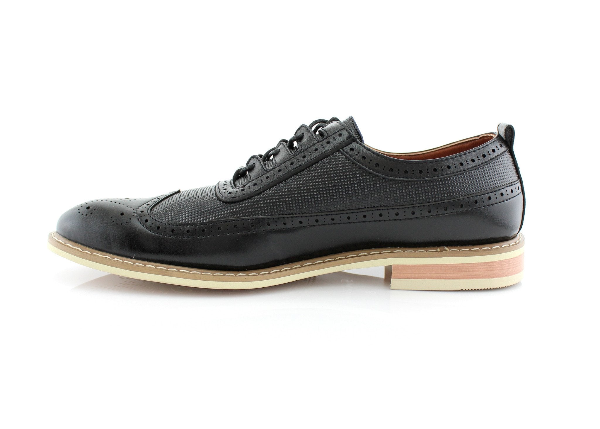 Brogue Wingtip Oxfords | Josh by Ferro Aldo | Conal Footwear | Inner Side Angle View